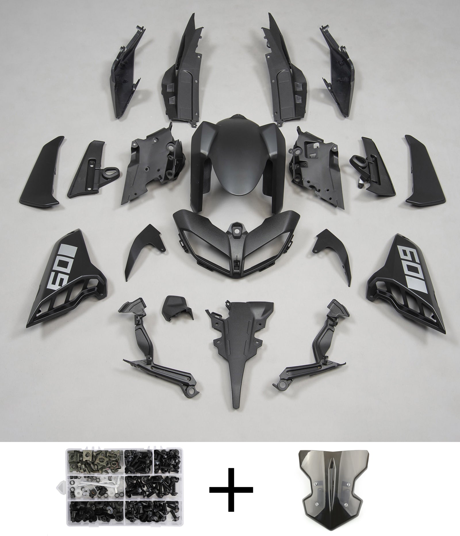 Amotopart 2017-2020 ヤマハ MT-09 ブラック フェアリングキット