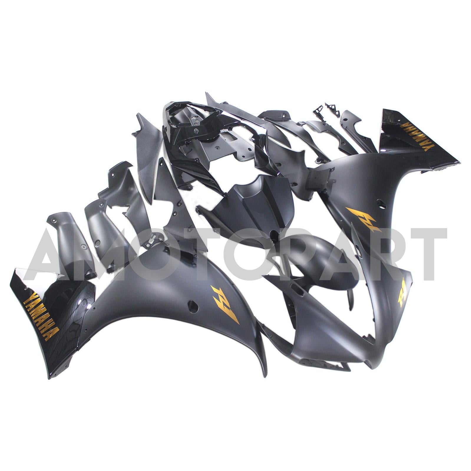Amotopart Yamaha 2012-2014 YZF 1000 R1 Black Fairing Kit