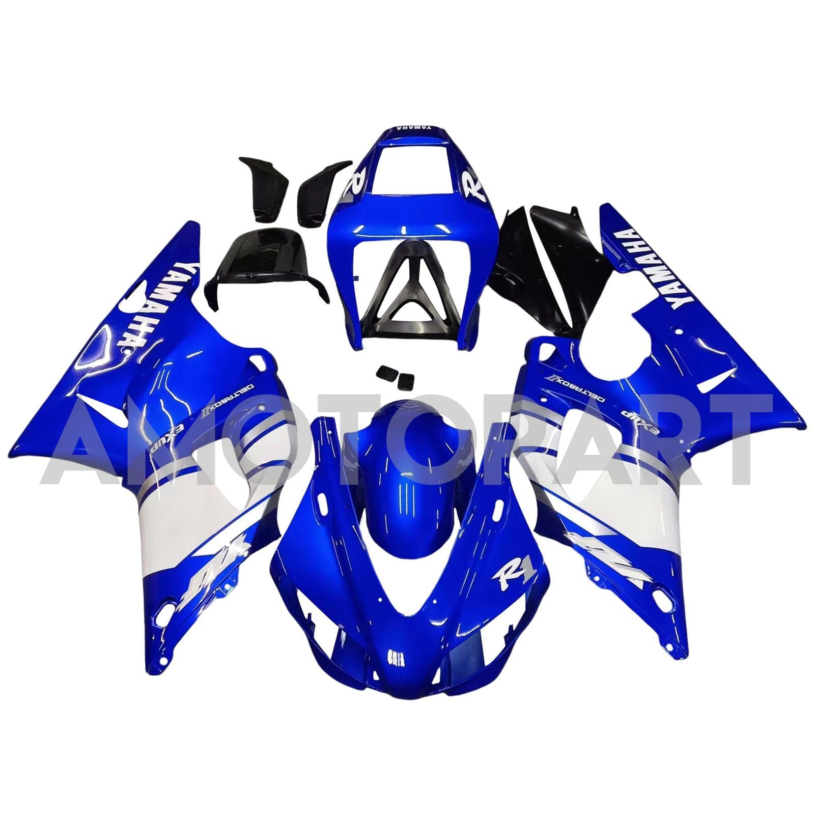 Amotopart 1998-1999 Yamaha R1 Fairing Blue Kit