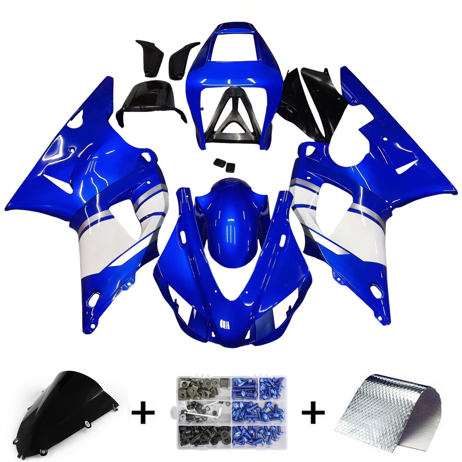 Amotopart 1998-1999 Yamaha R1 Kit de carenado azul