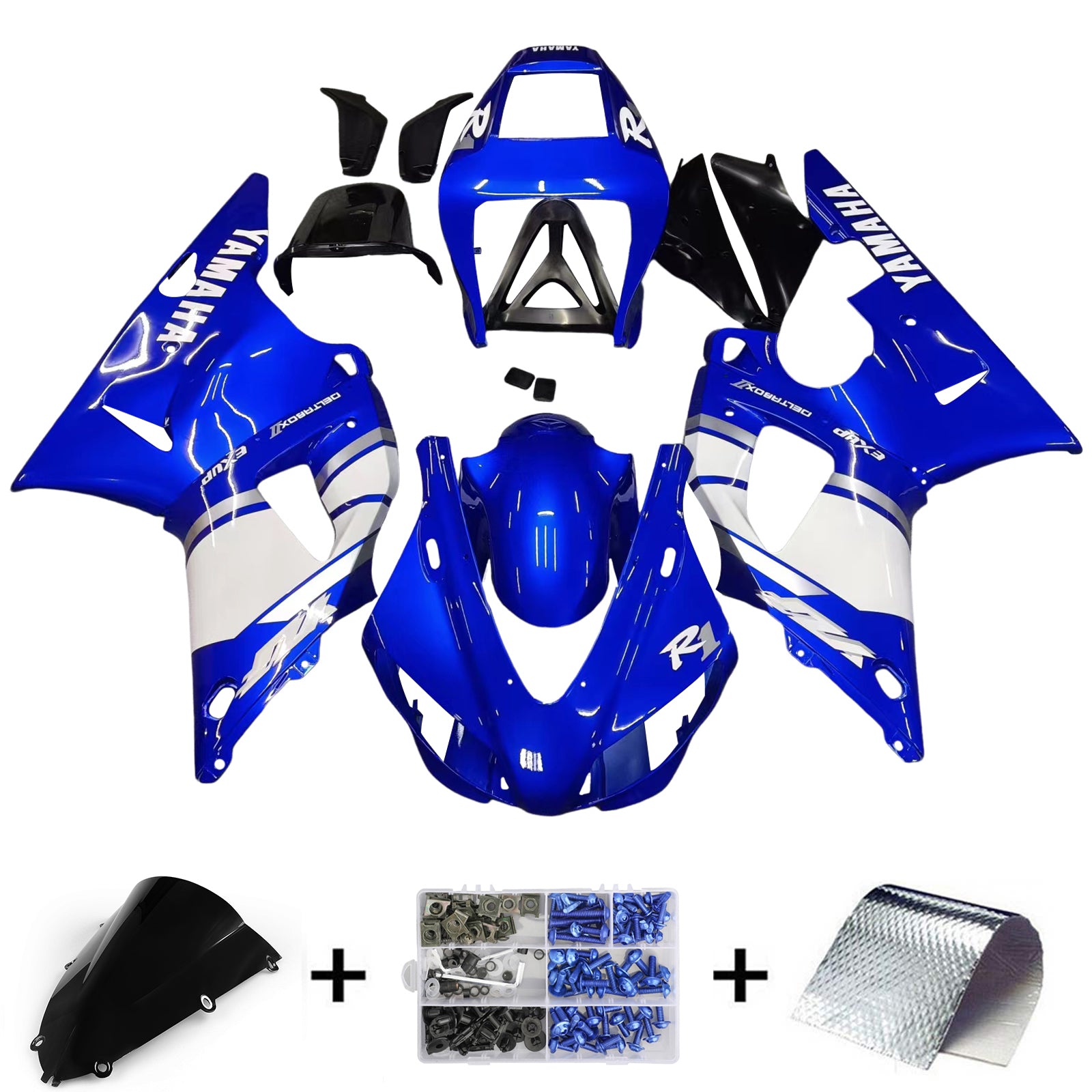 Amotopart 1998-1999 Yamaha R1 Kit de carenado azul