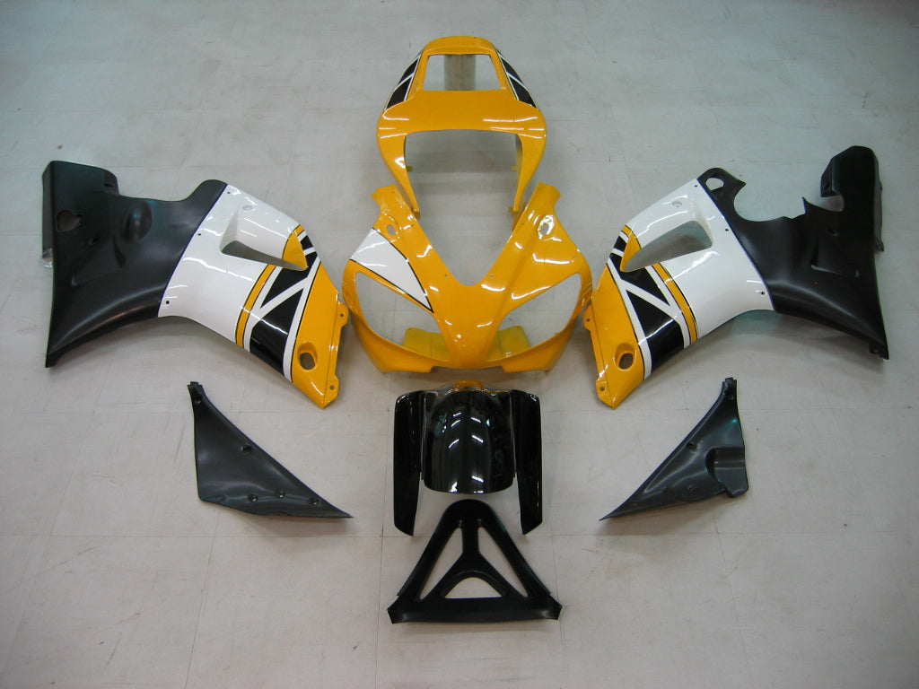 Amotopart 1998-1999 Yamaha YZF 1000 R1 Jaune&Kit de carénage noir