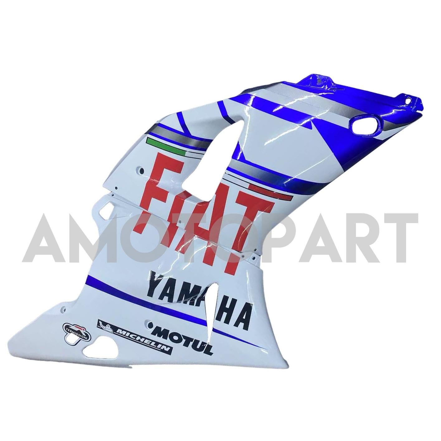 Amotopart 1998-1999 Yamaha YZF 1000 R1 Bleu&Kit de carénage blanc Style2