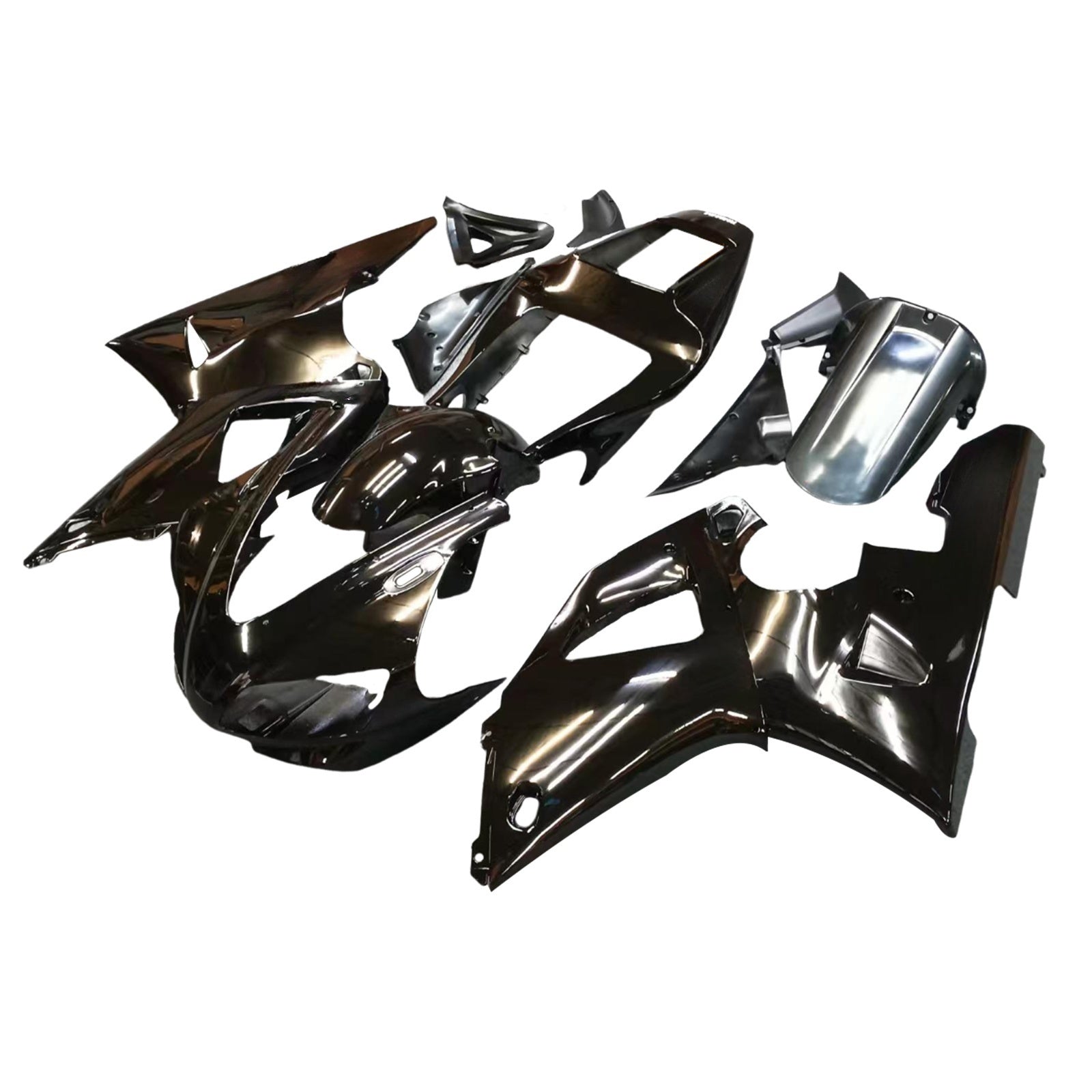 Amotopart 1998-1999 Yamaha YZF 1000 R1 Kit de fada preta Gloss Black