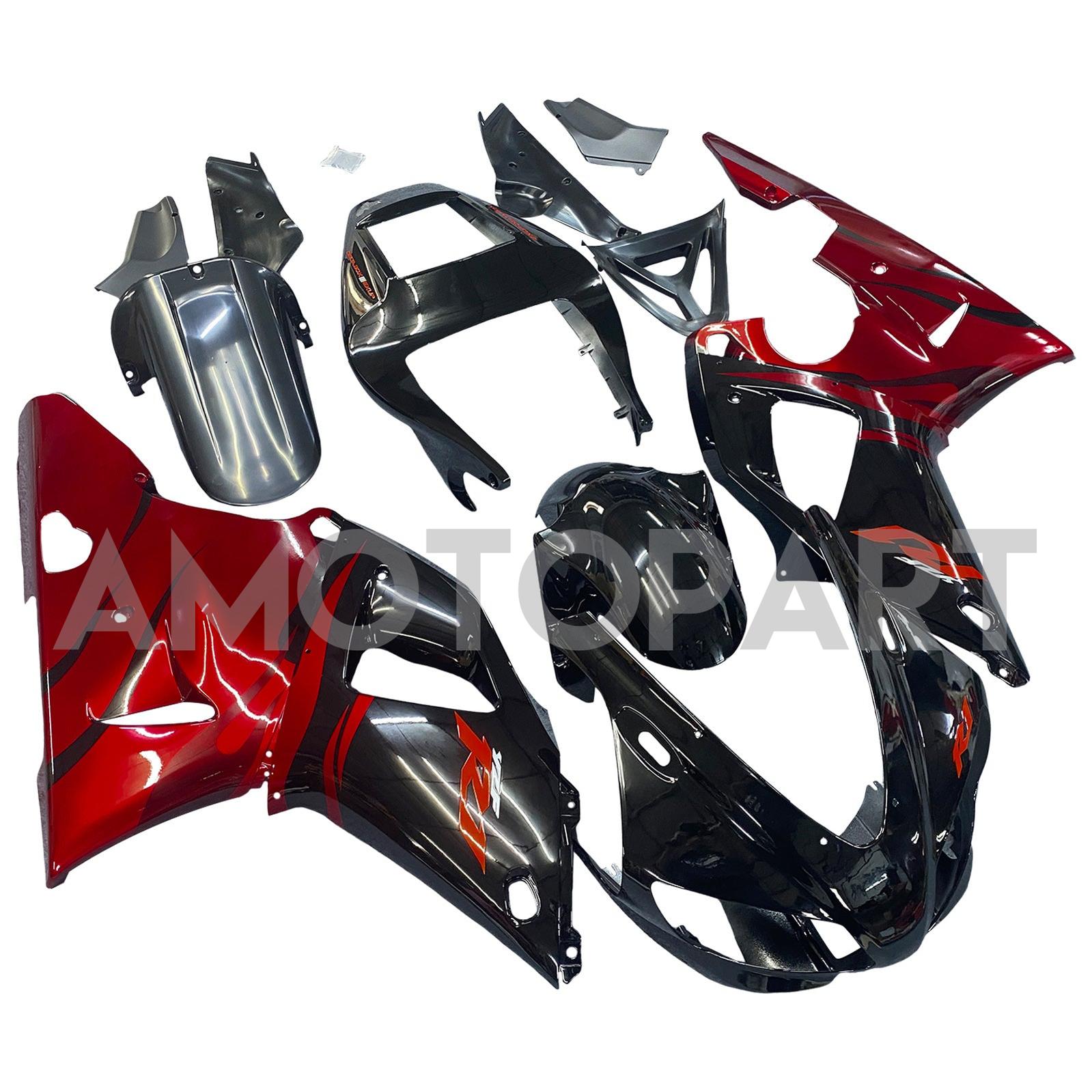 Amotopart 1998-1999 Yamaha YZF R1 Black Fairing Kit