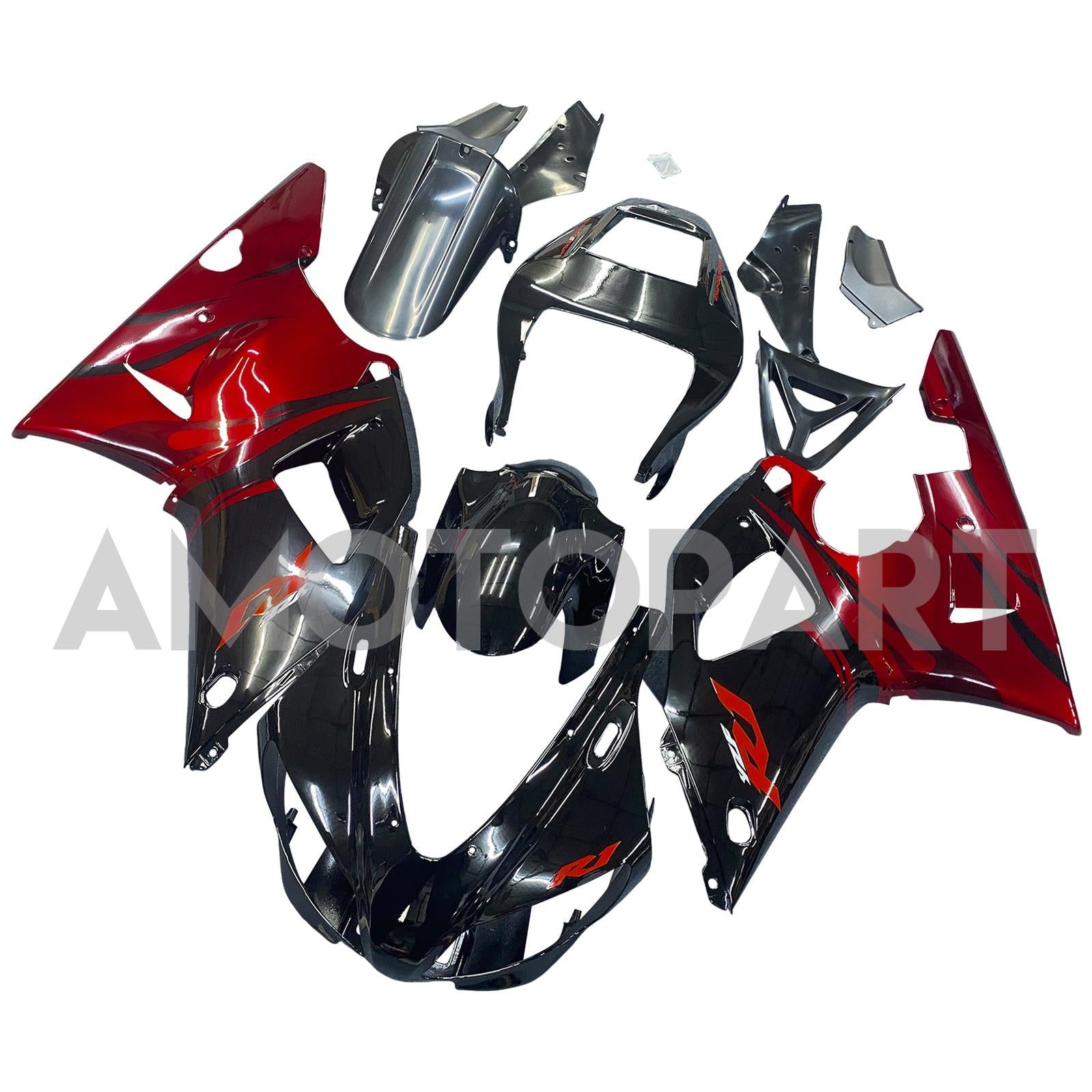 Amotopart 1998-1999 Yamaha YZF R1 Black Fairing Kit