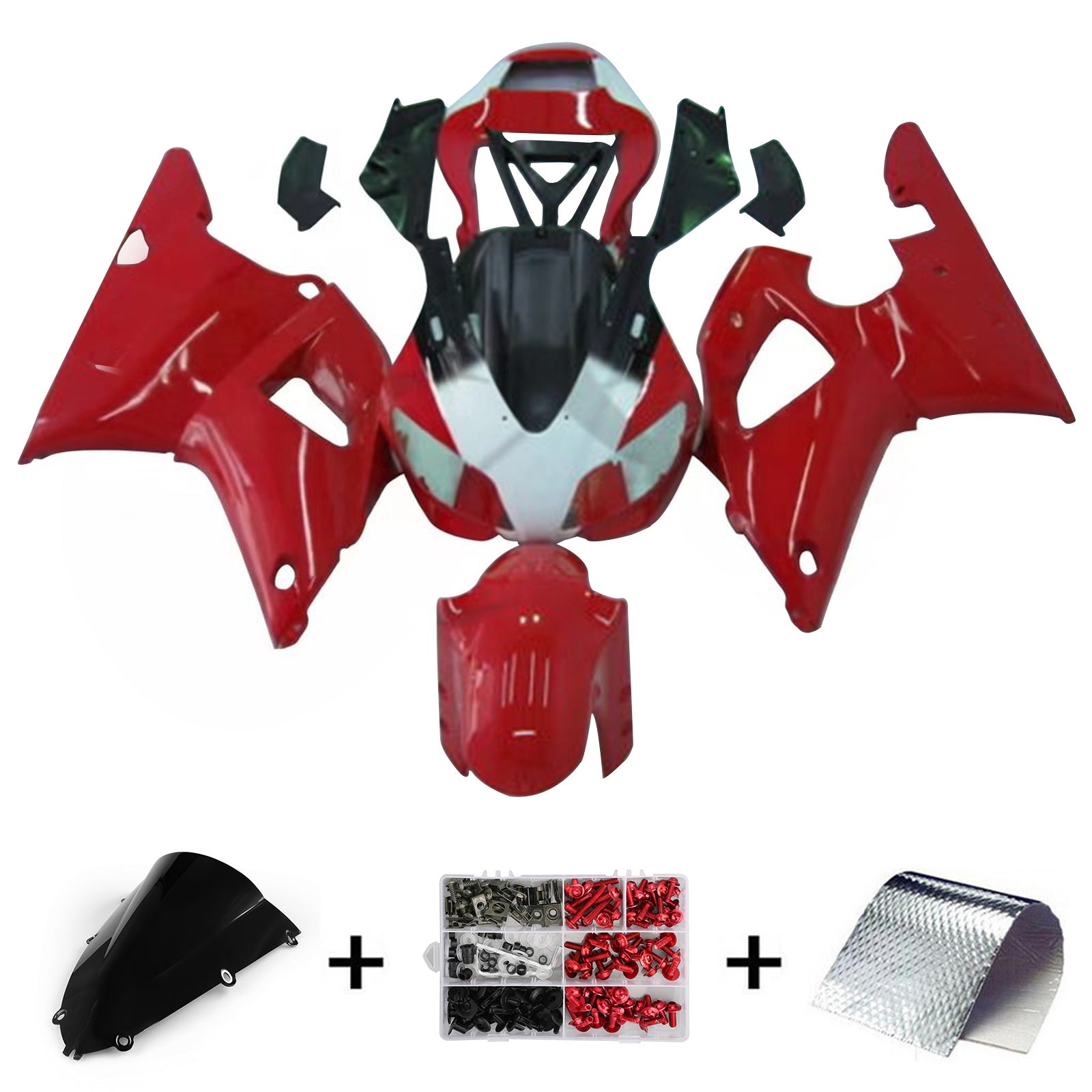 Amotopart 1998-1999 Yamaha YZF-R1 Red Fairing Kit