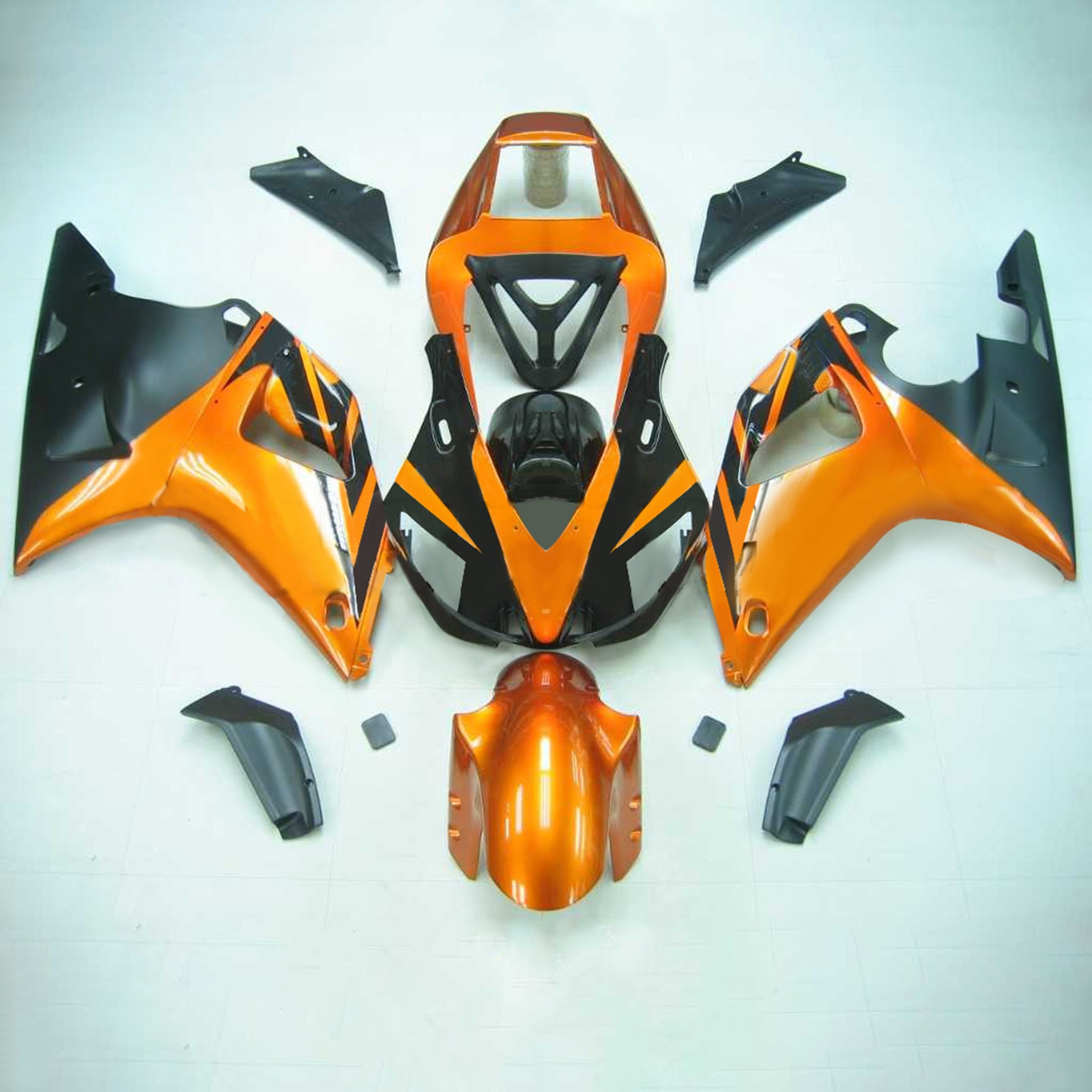 Amotopart Yamaha 1998-1999 YZF 1000 R1 Orange Black Fairing Kit