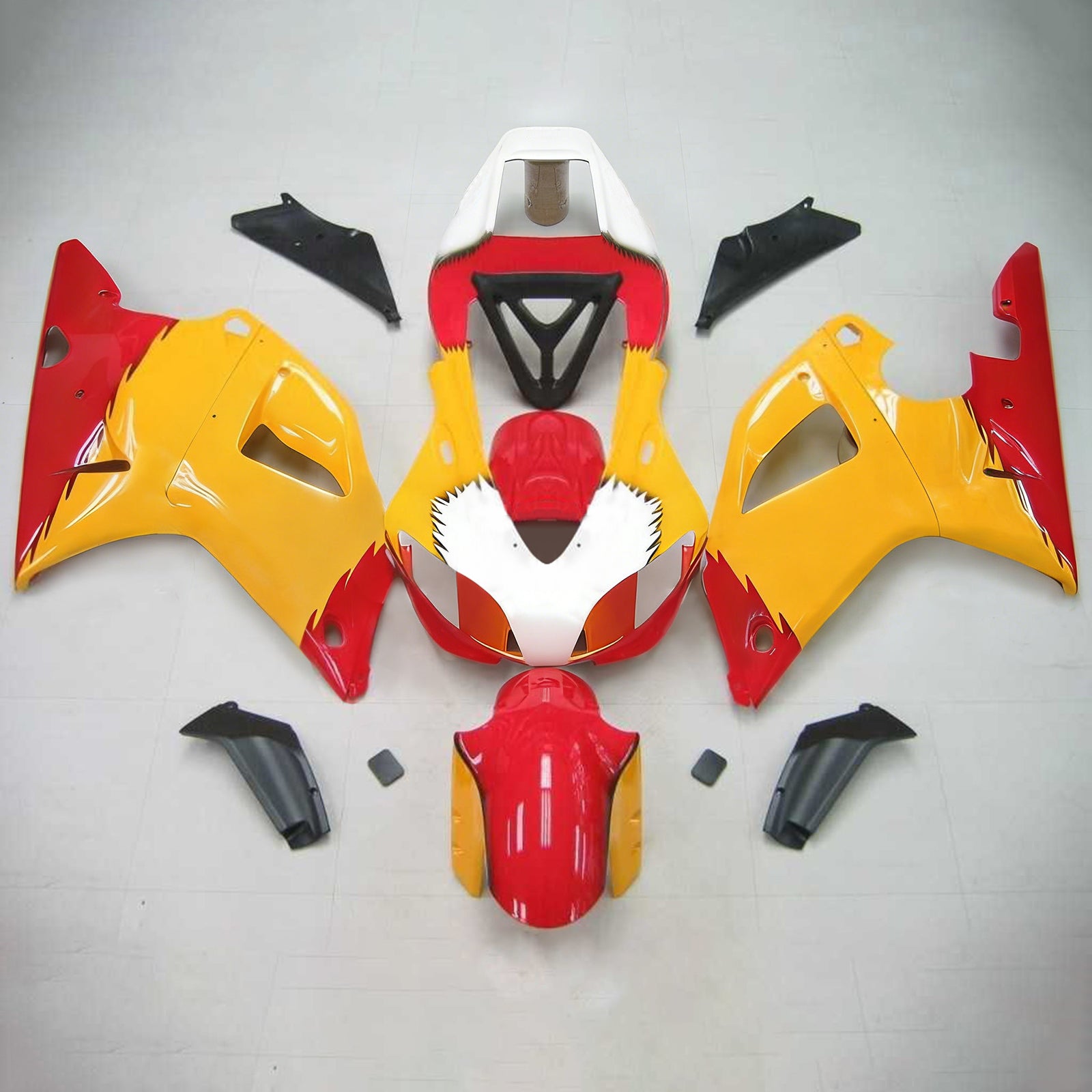 Amotopart Yamaha 1998-1999 YZF 1000 R1 Red Yellow Fairing Kit
