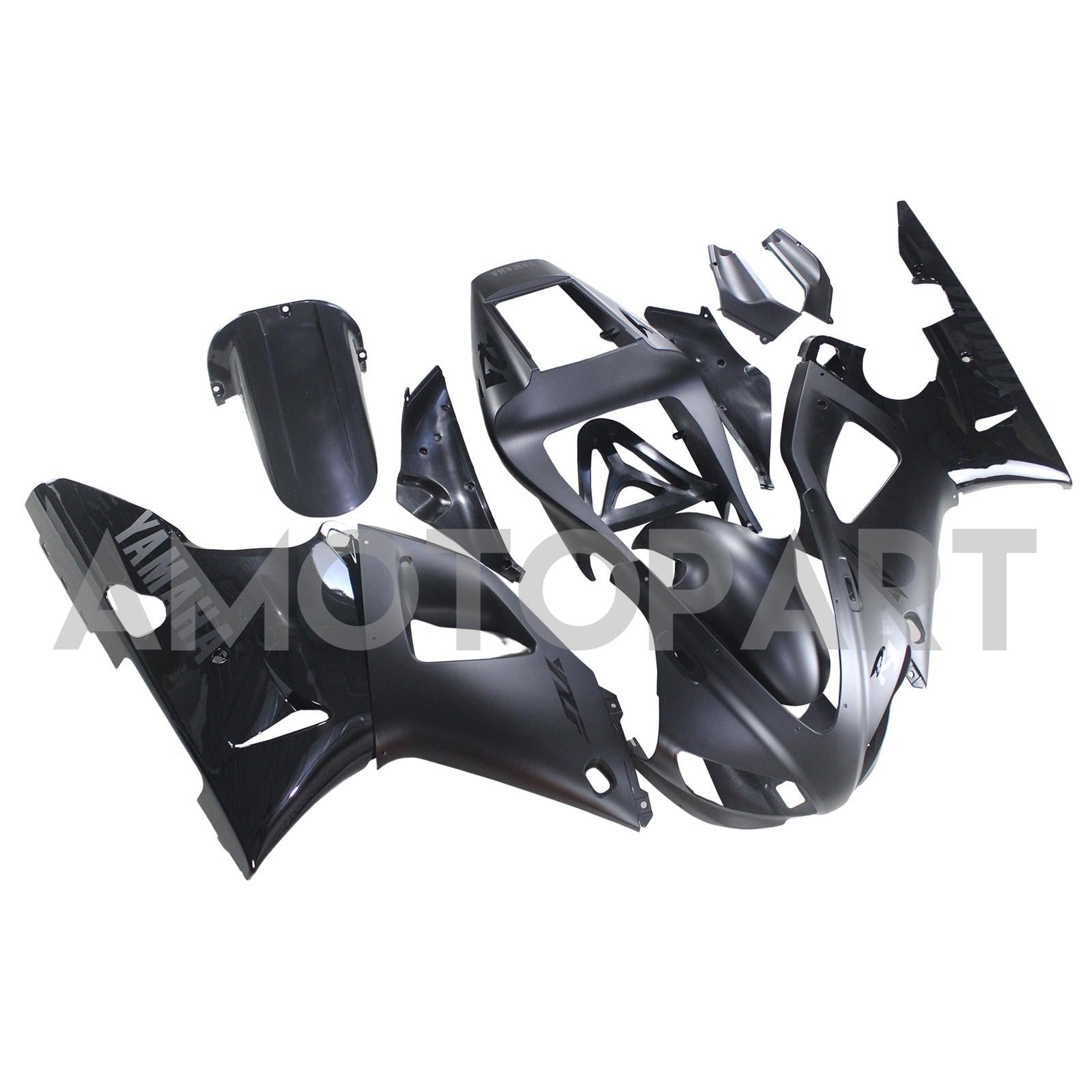 Amotopart Yamaha 1998-1999 YZF 1000 R1 Black Fairing Kit