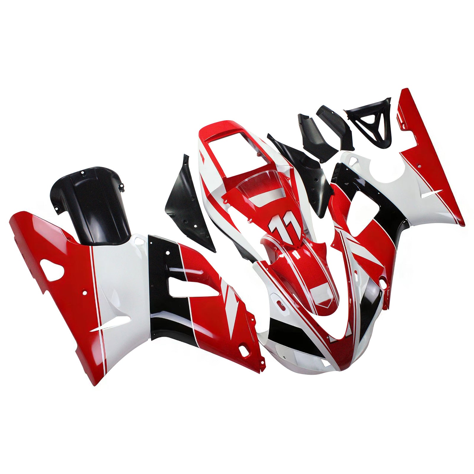 Amotopart Yamaha 1998-1999 YZF 1000 R1 Red With Claw Fairing Kit