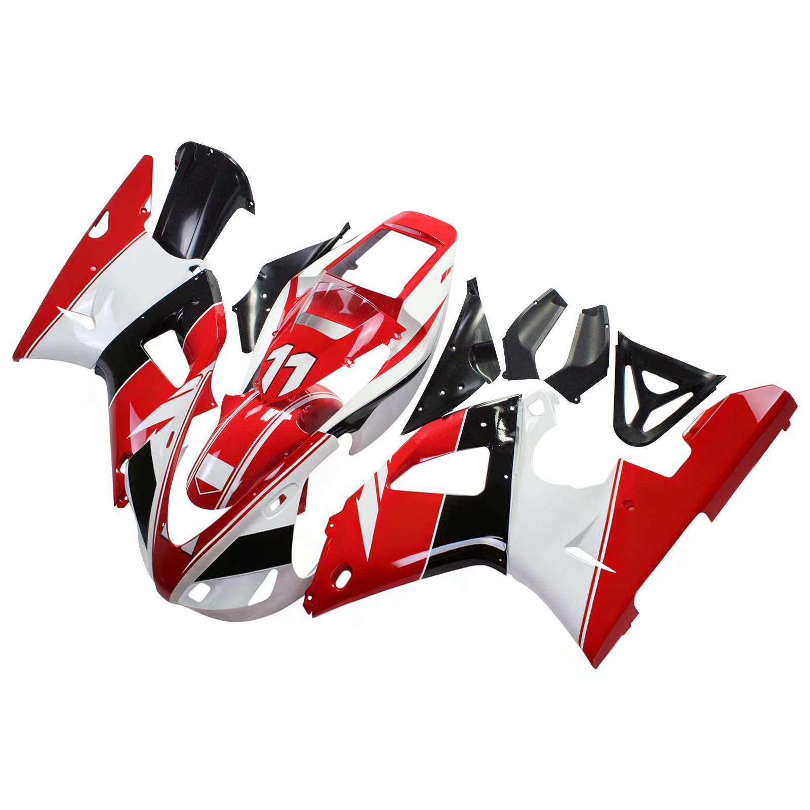 Amotopart Yamaha 1998-1999 YZF 1000 R1 Red With Claw Fairing Kit