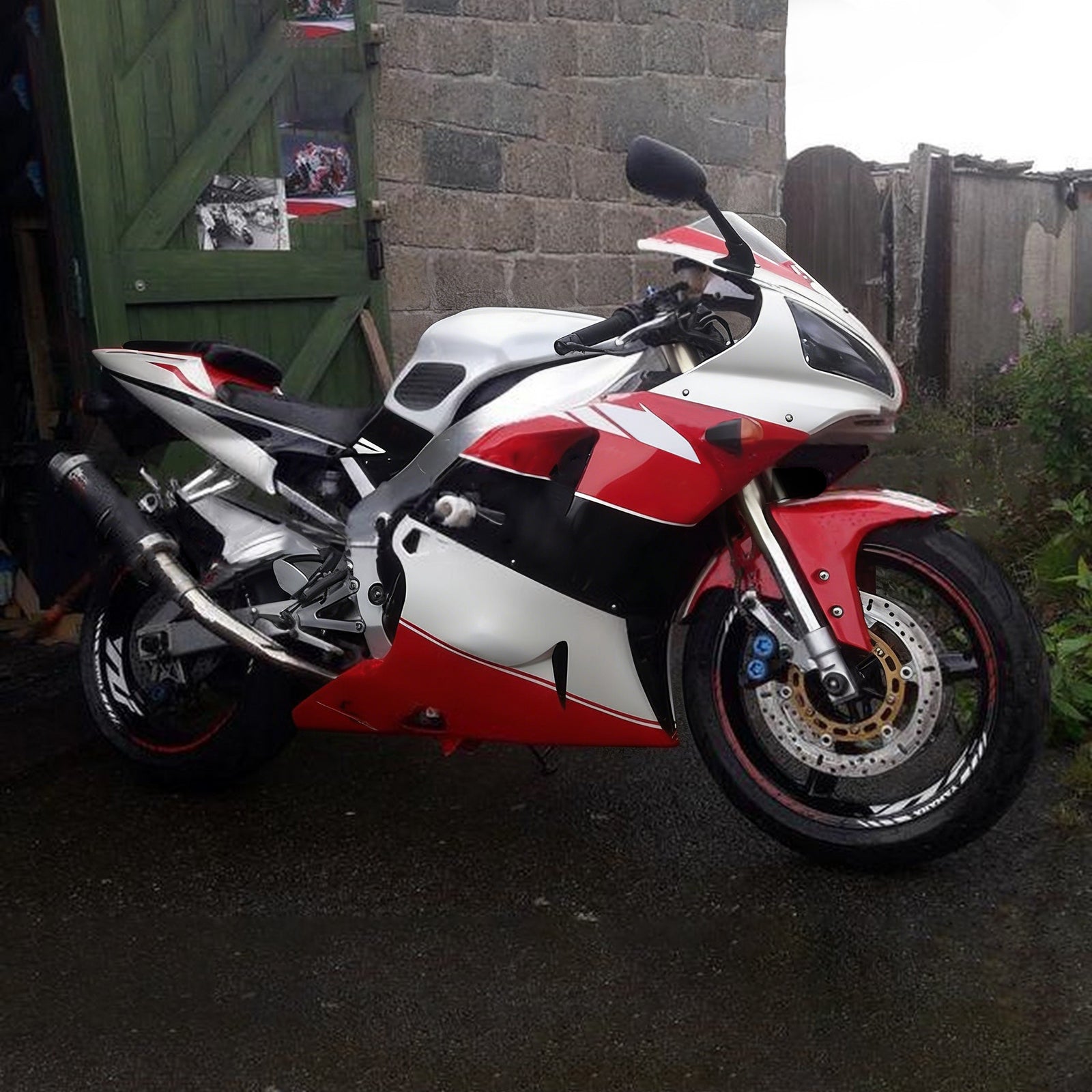 Amotopart Yamaha 1998-1999 YZF 1000 R1 Red With Claw Fairing Kit