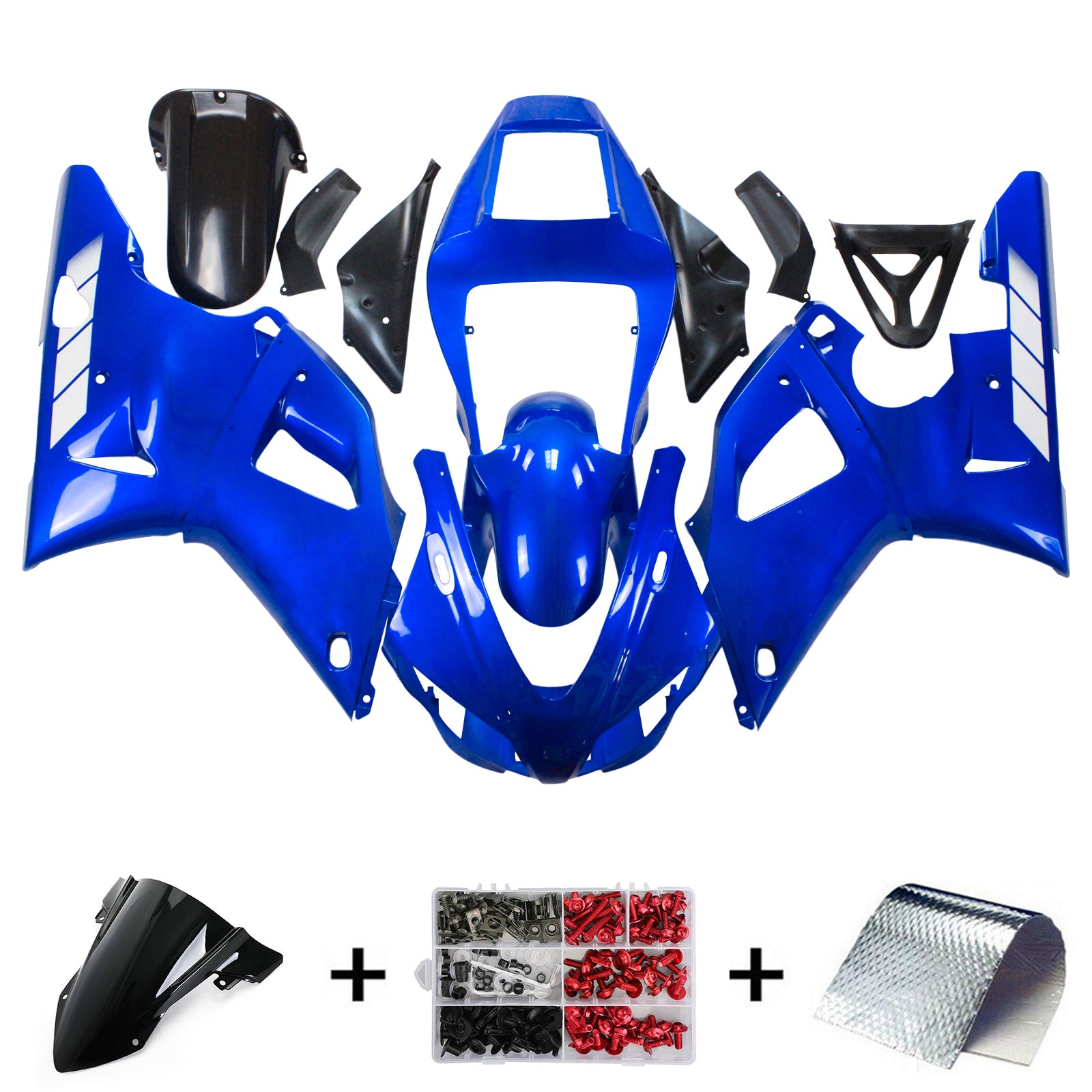 Amotopart Yamaha 1998-1999 YZF 1000 R1 Blue Beurskit
