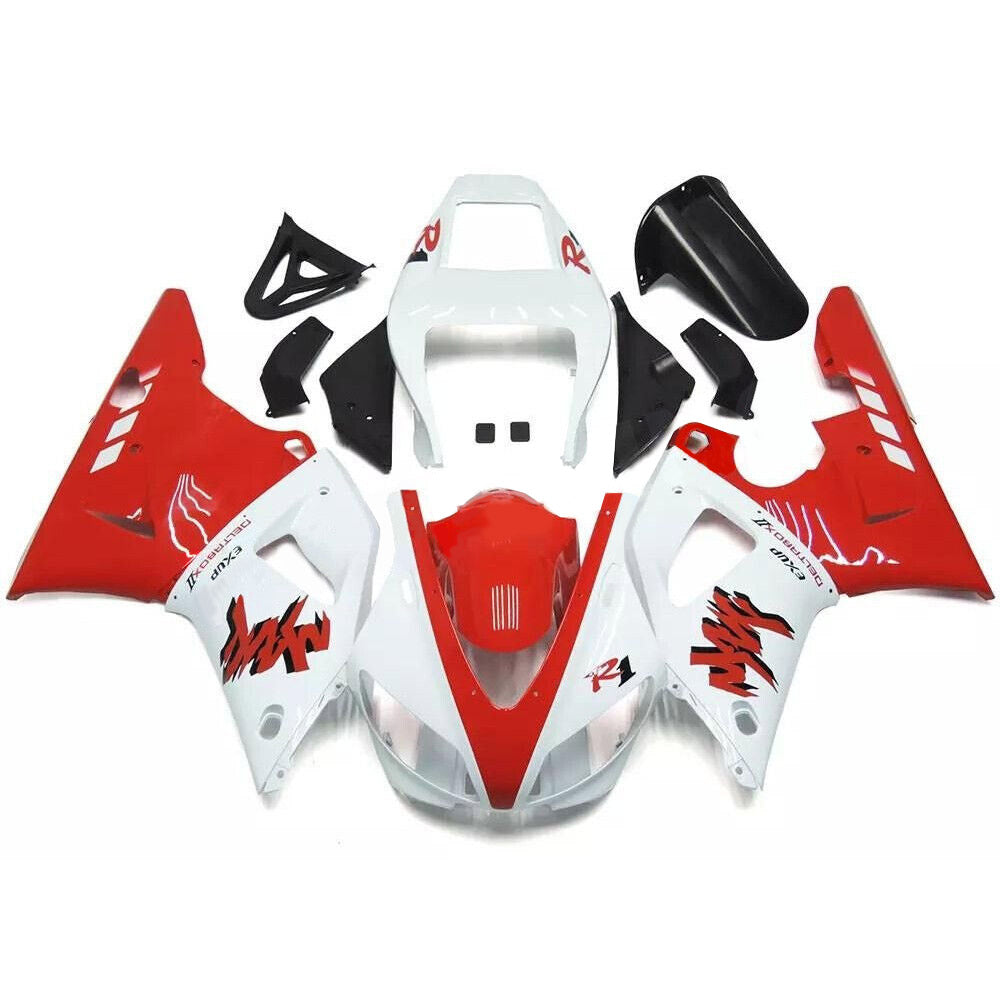 Amotopart 1998-1999 Yamaha R1 Kit de carenado rojo y blanco