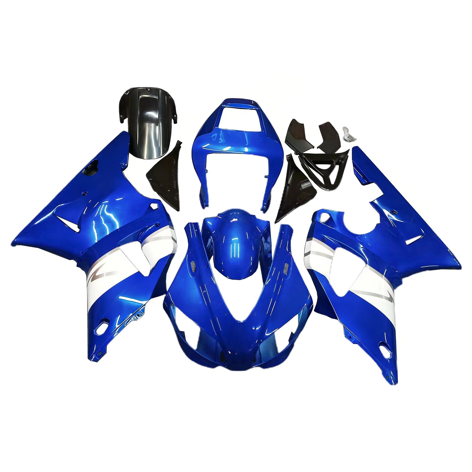 Amotopart 1998-1999 Kit carena Yamaha YZF 1000 R1 blu e bianco Style 5