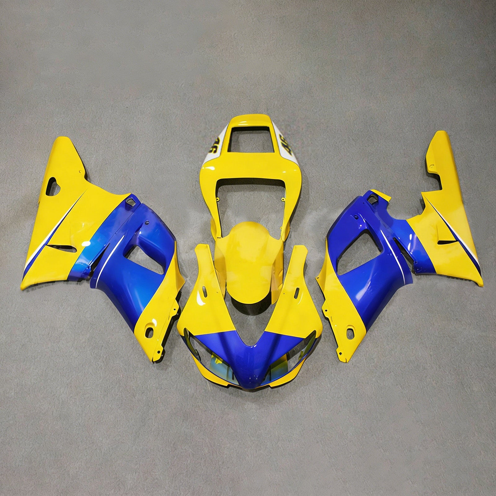 Amotopart 1998-1999 Yamaha YZF 1000 R1 Kit carena blu e giallo