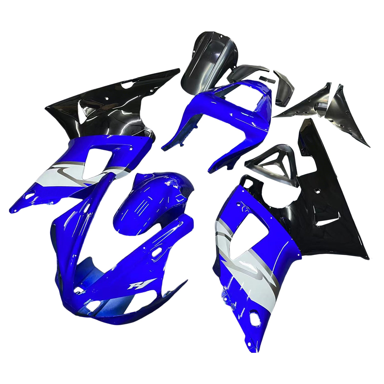 Amotopart 2000-2001 Yamaha YZF 1000 R1 Blue&Black Fairing Kit