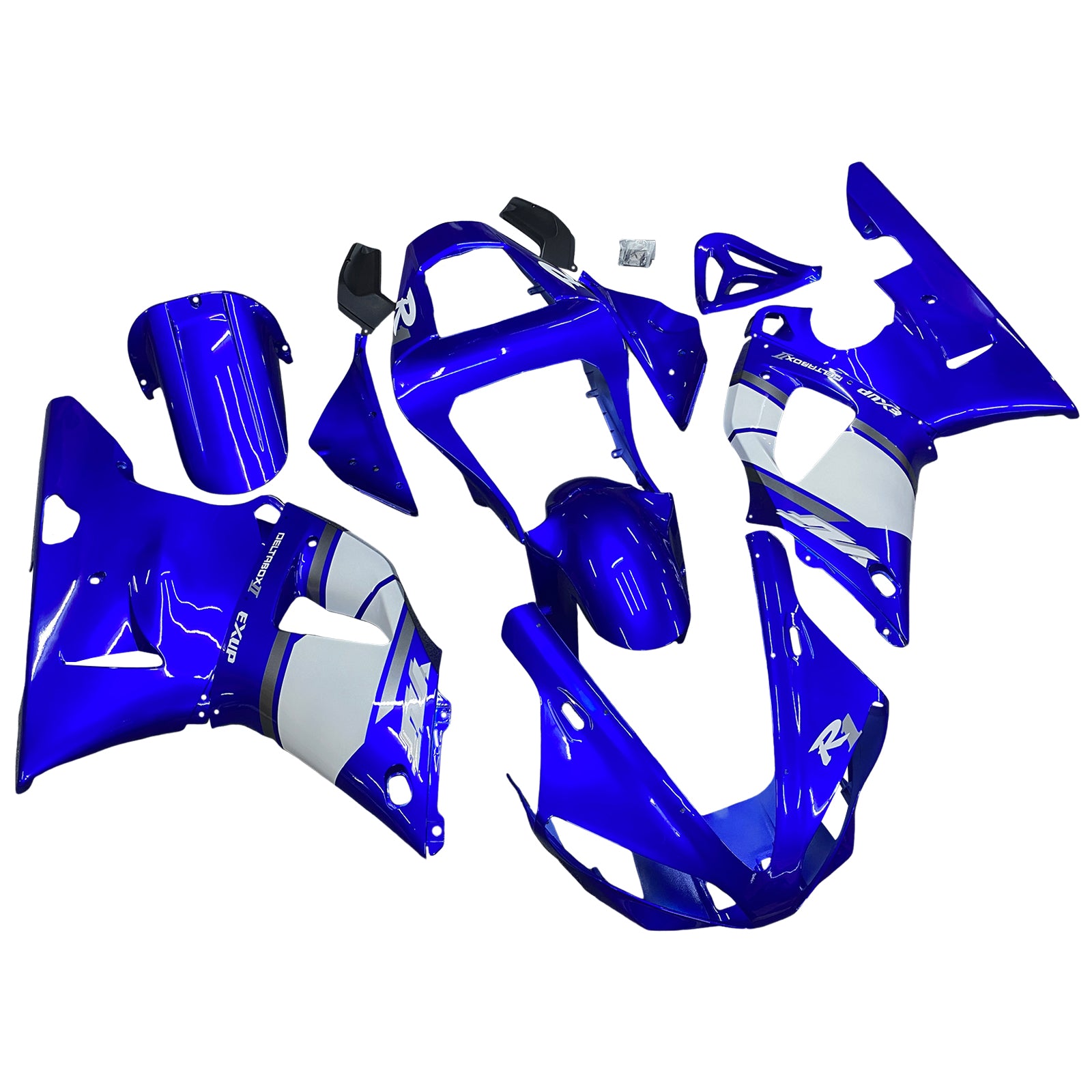 Kit de carénage bleu Amotopart 2000-2001 Yamaha YZF-R1