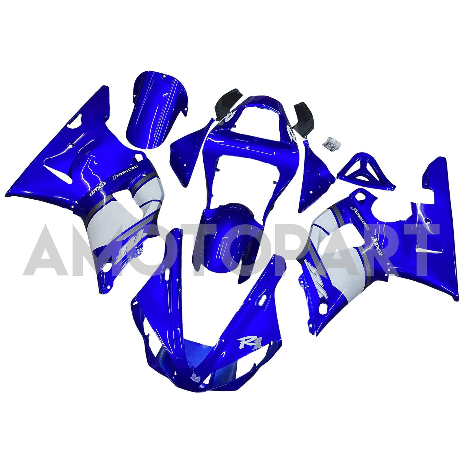 Amotopart 2000-2001 Yamaha YZF-R1 Blue Fairing Kit