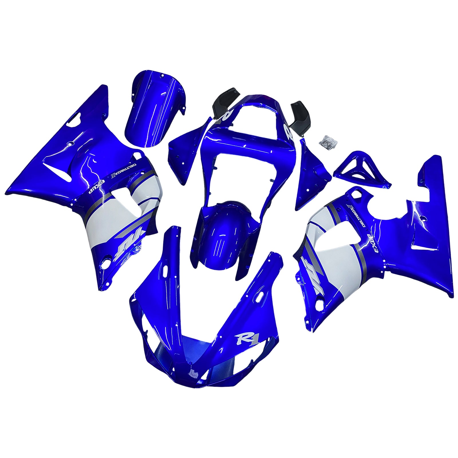 Kit de carénage bleu Amotopart 2000-2001 Yamaha YZF-R1