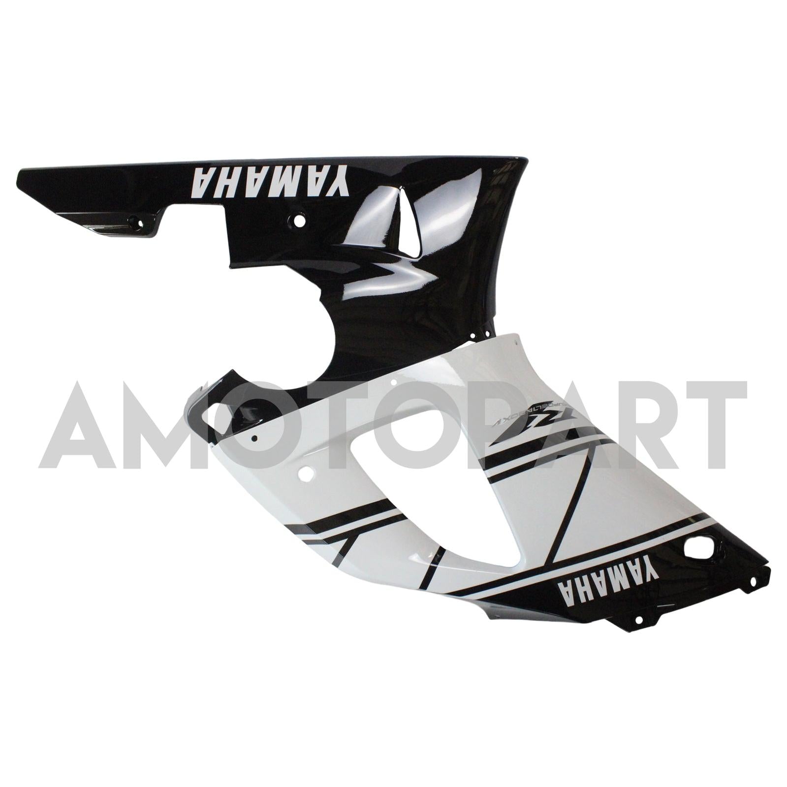 Amotopart 2000-2001 Yamaha YZF 1000 R1 Black&White Fairing Kit