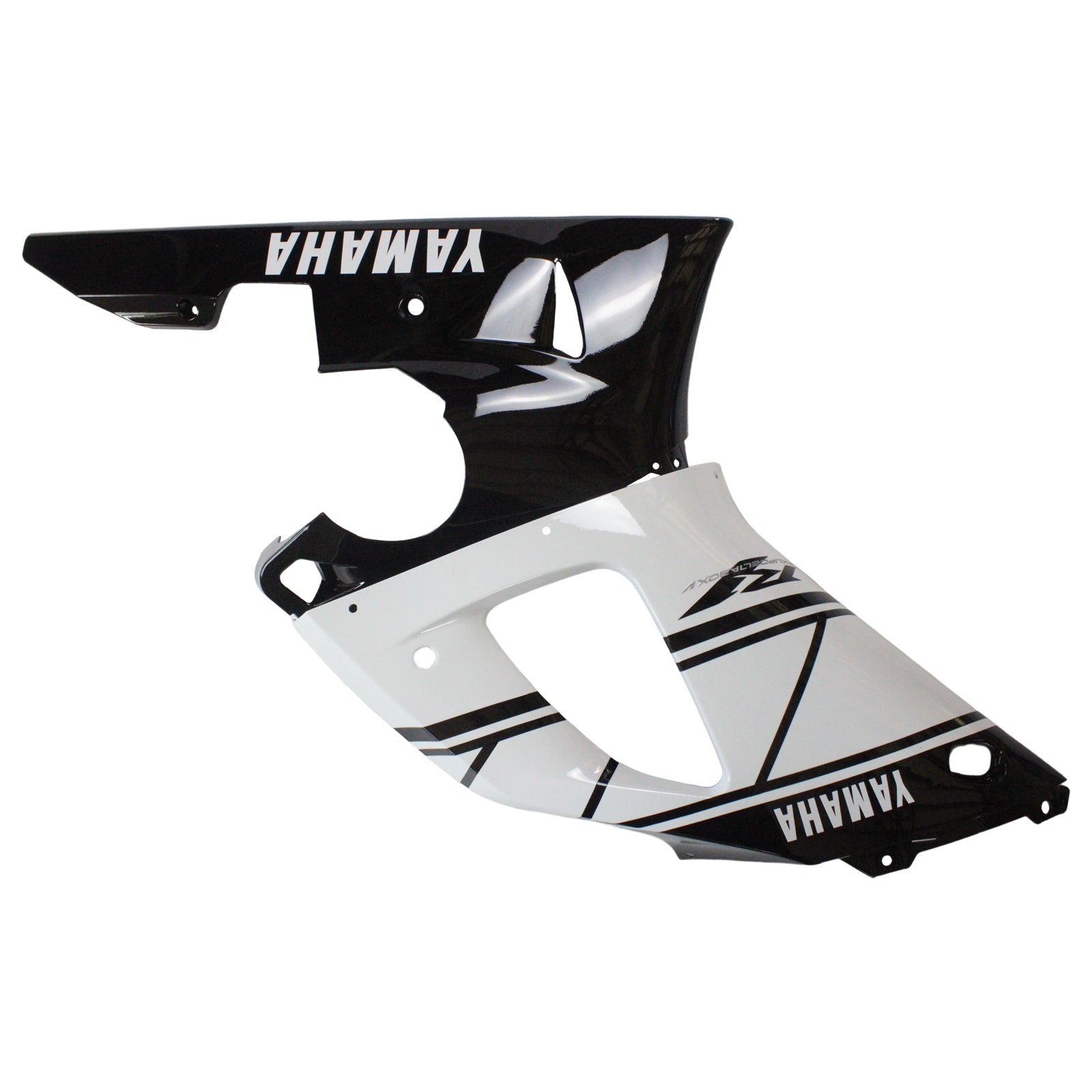 Amotopart 2000-2001 Yamaha YZF 1000 R1 Kit de carénage noir et blanc