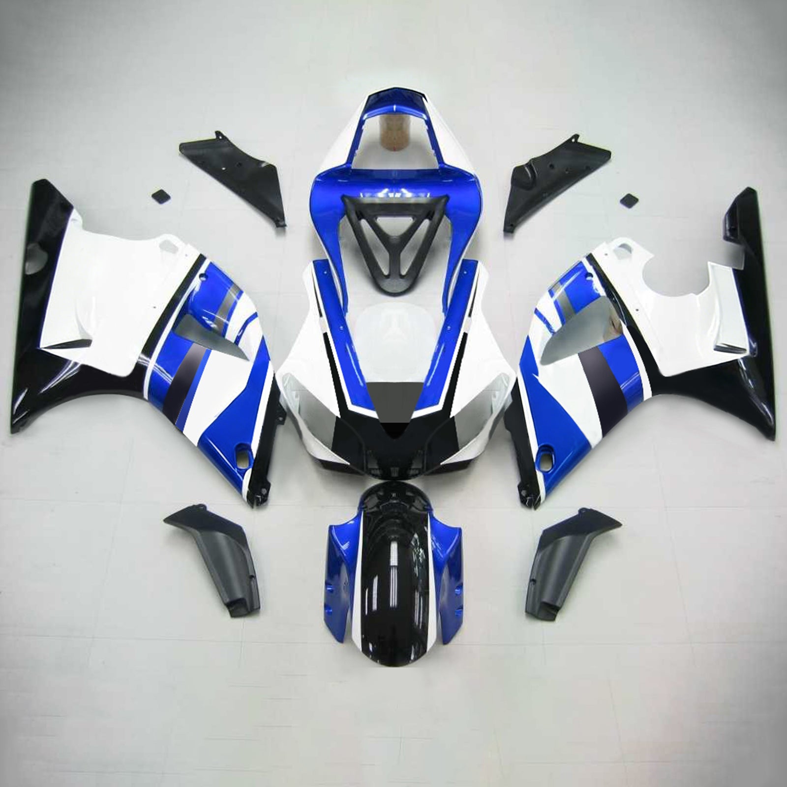 Amotopart Yamaha 2000-2001 YZF 1000 R1 Blue White Fairing Kit