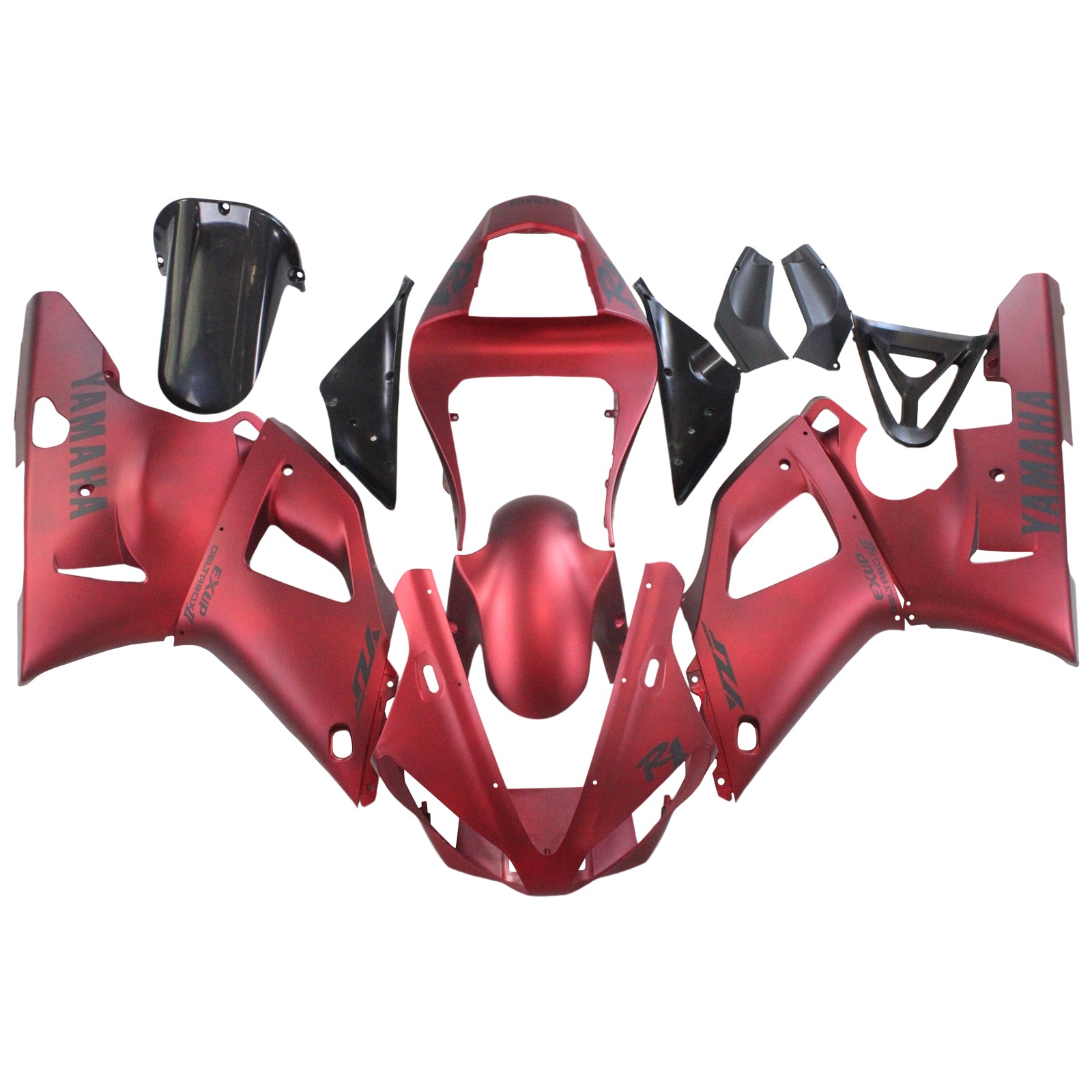 Amotopart Yamaha 2000-2001 YZF 1000 R1 Matte Red Fairing Kit