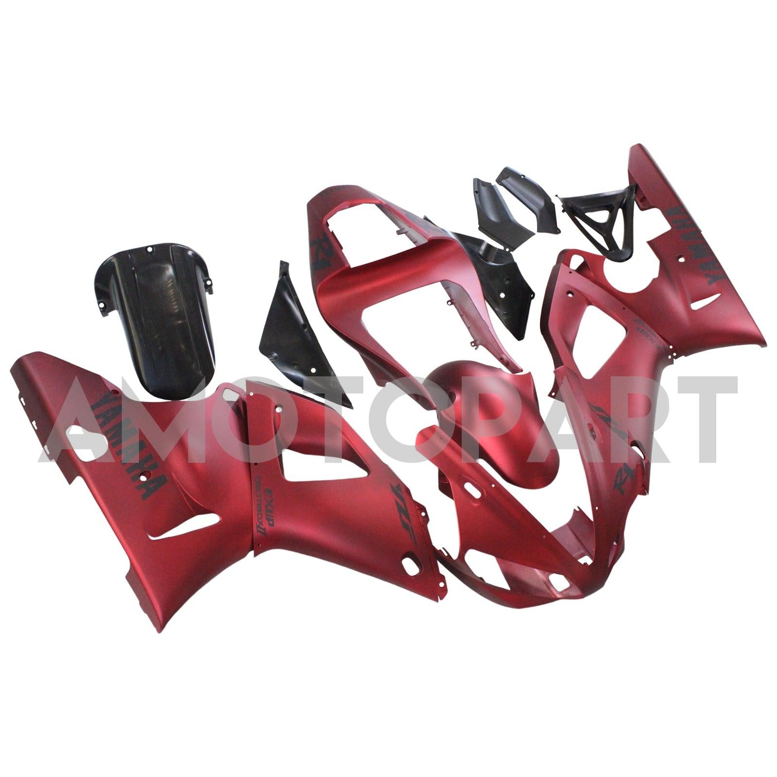 Amotopart Yamaha 2000-2001 YZF 1000 R1 Matte Red Fairing Kit
