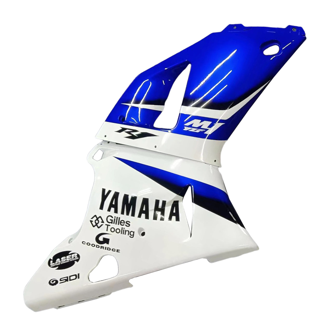 Amotopart 2000-2001 YZF 1000 R1 Yamaha Blue&amp;White Style1 Verkleidungsset