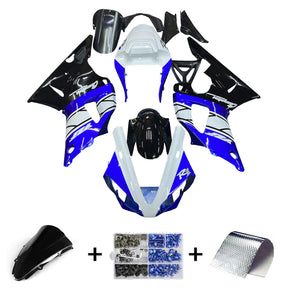 Amotopart 2000-2001 YZF 1000 R1 Yamaha Blue&White Style2 Fairing Kit