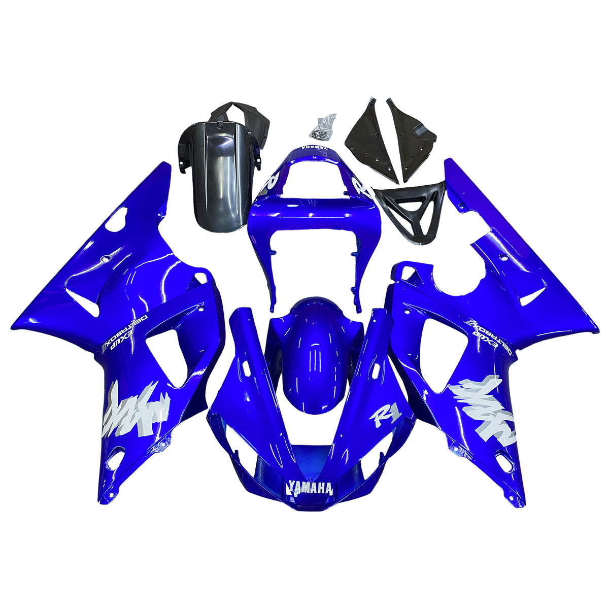 Amotopart 2000-2001 YZF 1000 R1 Yamaha Blue&White Style4 Fairing Kit