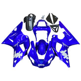 Amotopart 2000-2001 YZF 1000 R1 Yamaha Blue&amp;White Style4 Verkleidungsset