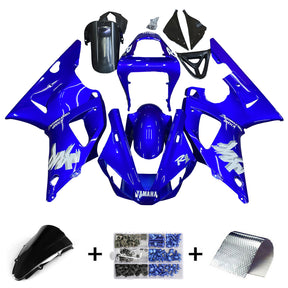 Amotopart 2000-2001 YZF 1000 R1 Yamaha Blue&amp;White Style4 Verkleidungsset