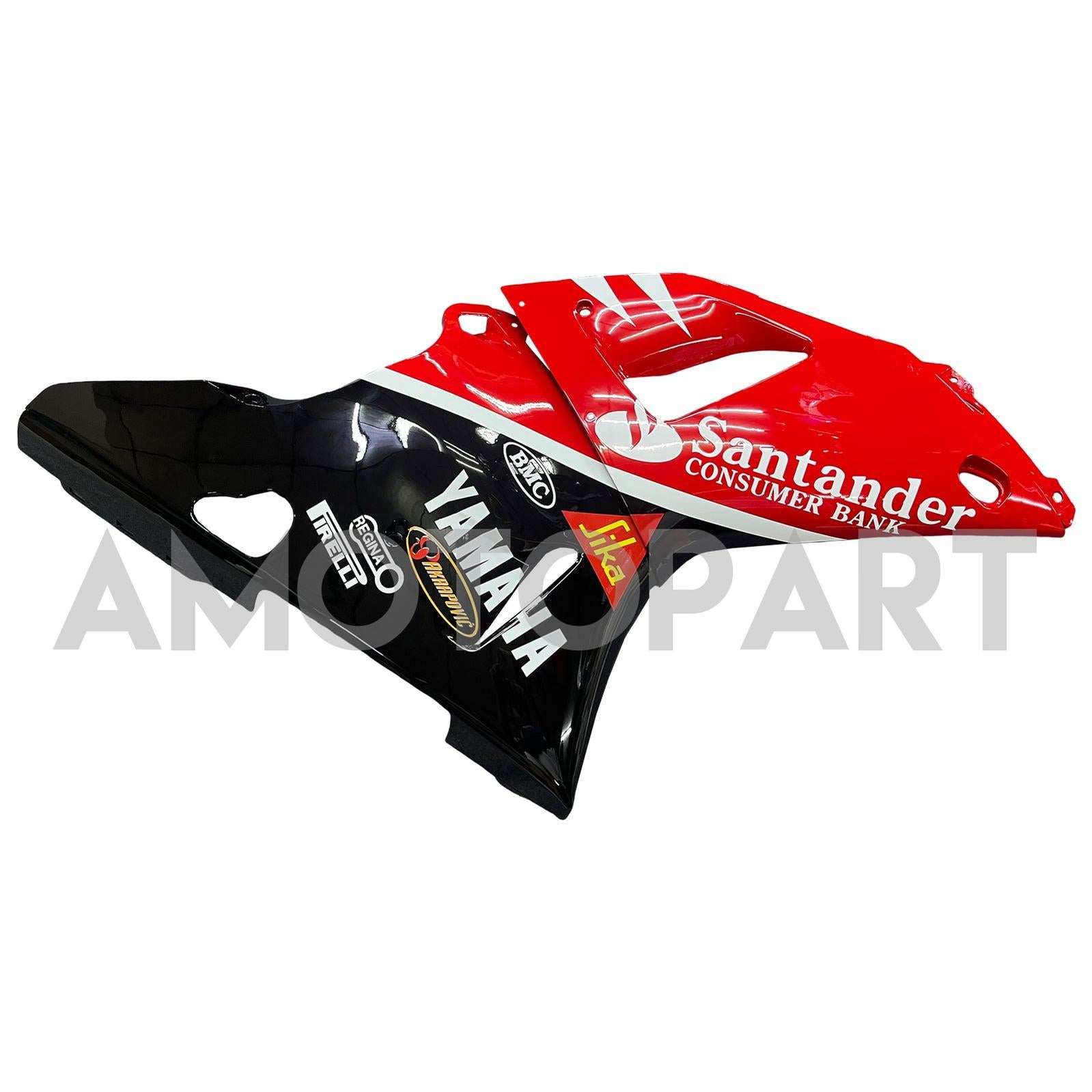 Amotopart 2000-2001 YZF 1000 R1 Yamaha Red & Black Style 1 Fairing Zestaw
