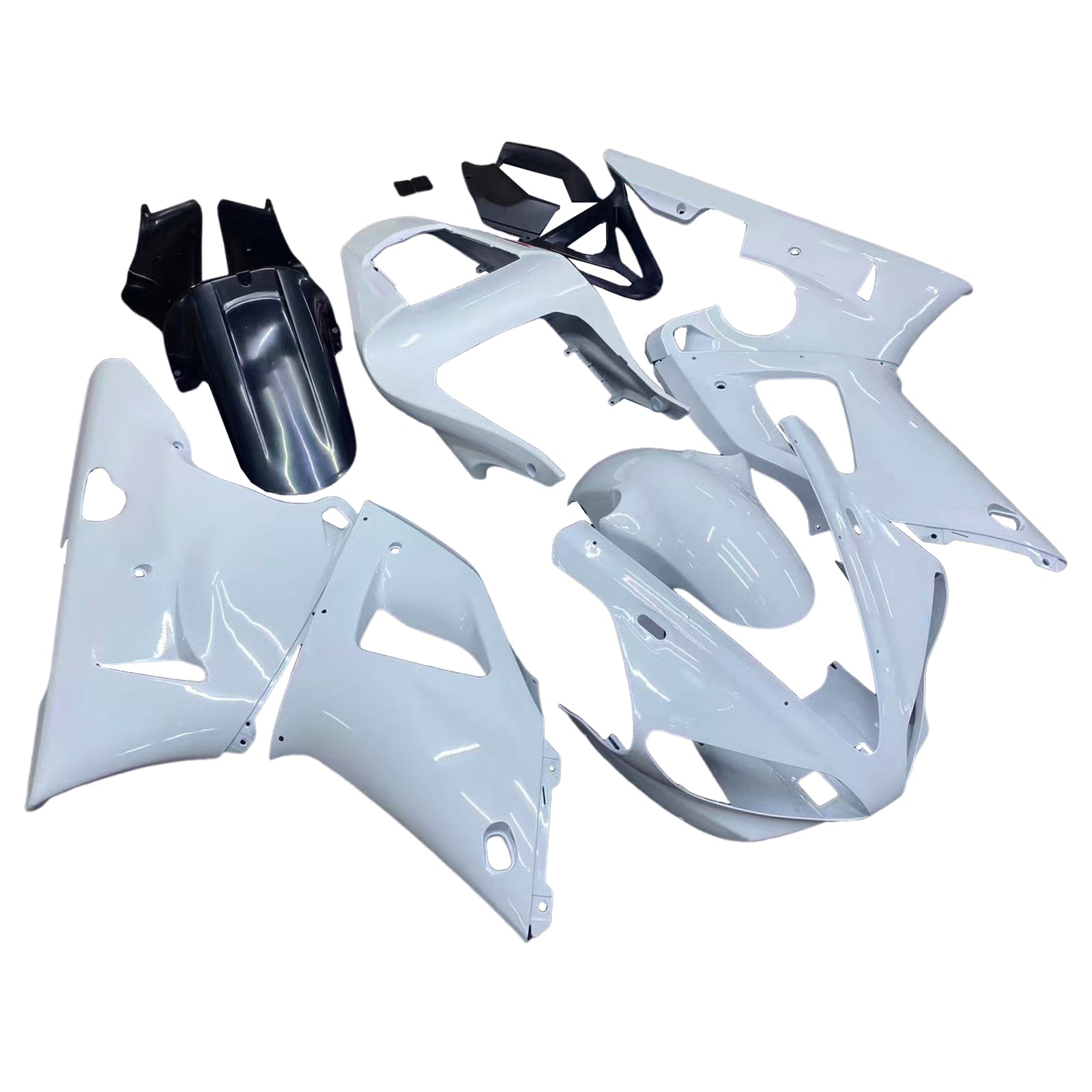 Amotopart 2000-2001 Yamaha YZF 1000 R1 Glossy White Fairing Kit