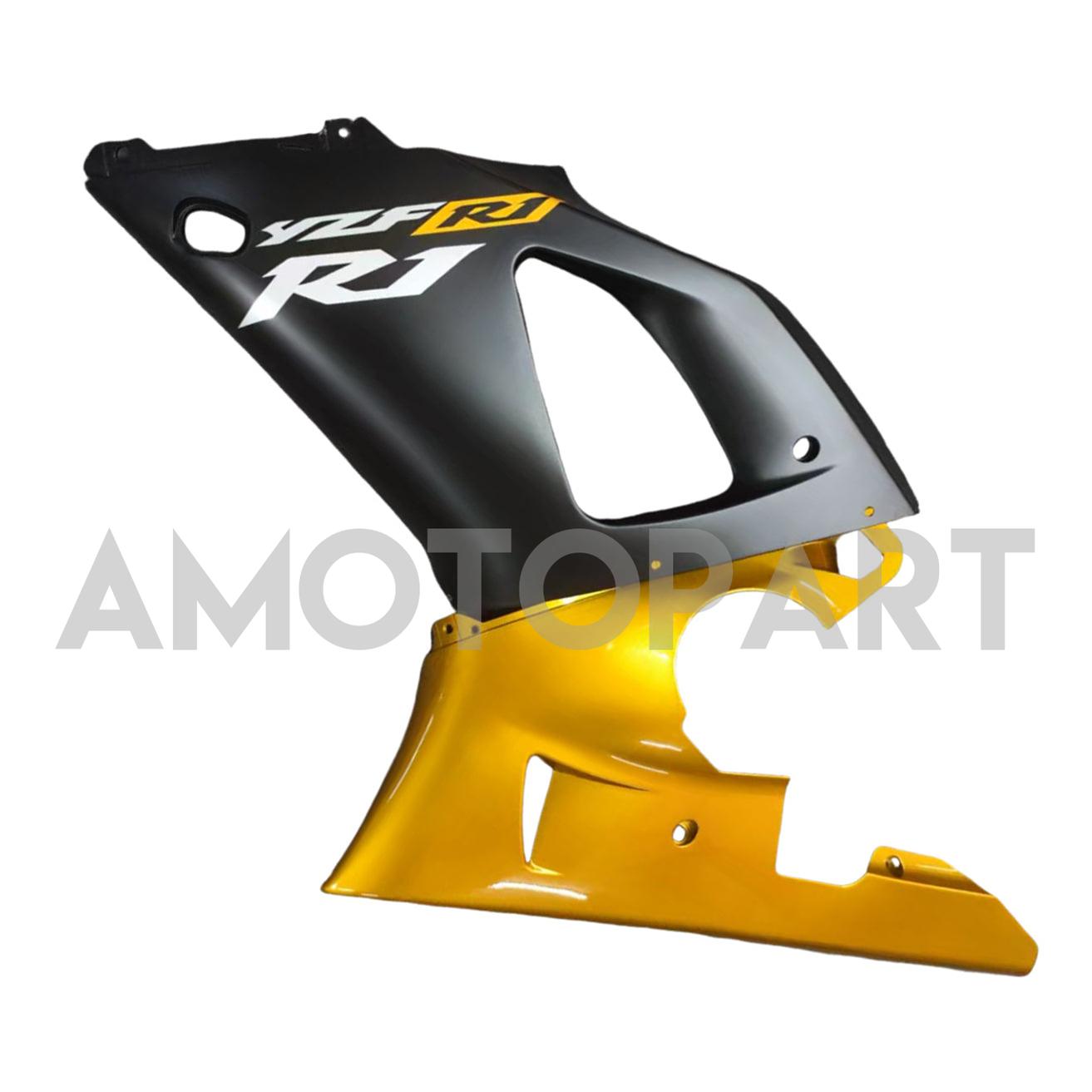 Amotopart 2000-2001 Yamaha YZF 1000 R1 Black Gold Fairing Kit