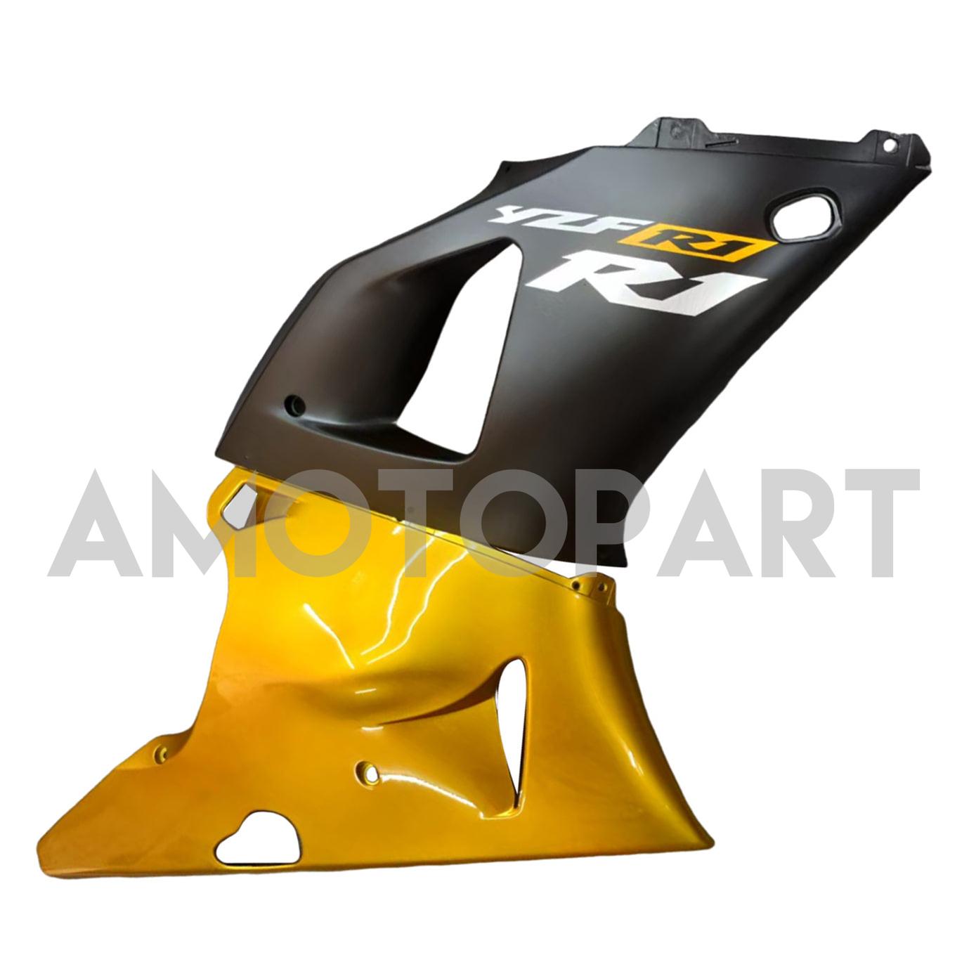 Amotopart 2000-2001 Yamaha YZF 1000 R1 Black Gold Fairing Kit