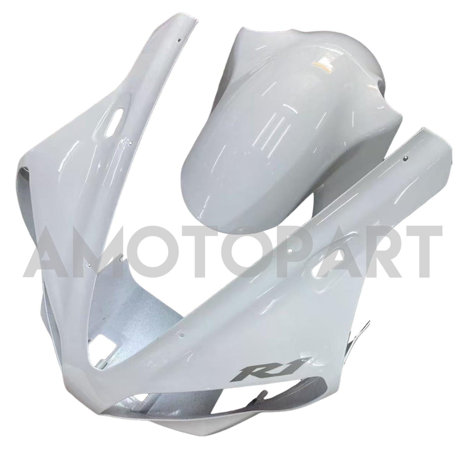 Amotopart 2000-2001 Yamaha YZF 1000 R1 Glossy Black White Fairing Kit