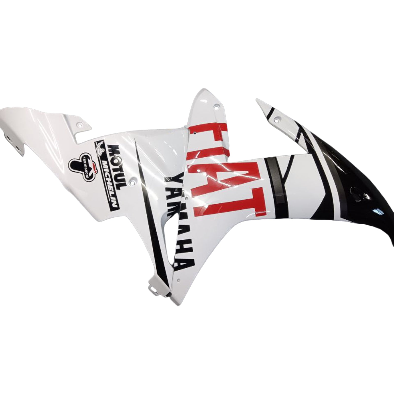 Amotopart Yamaha 2002-2003 YZF 1000 R1 White Black Logo Fairing Kit