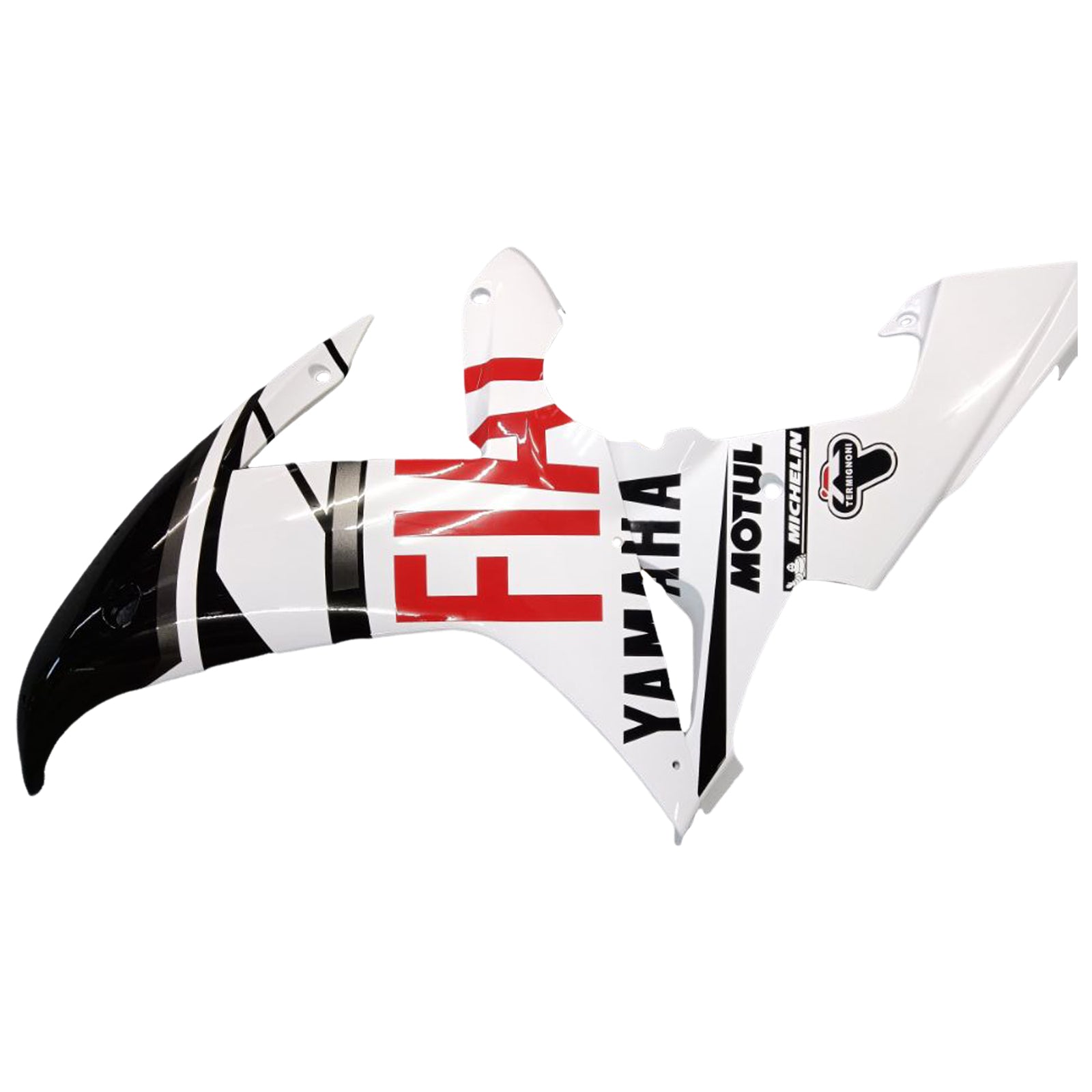 Amotopart Yamaha 2002-2003 YZF 1000 R1 White Black Logo Fairing Kit