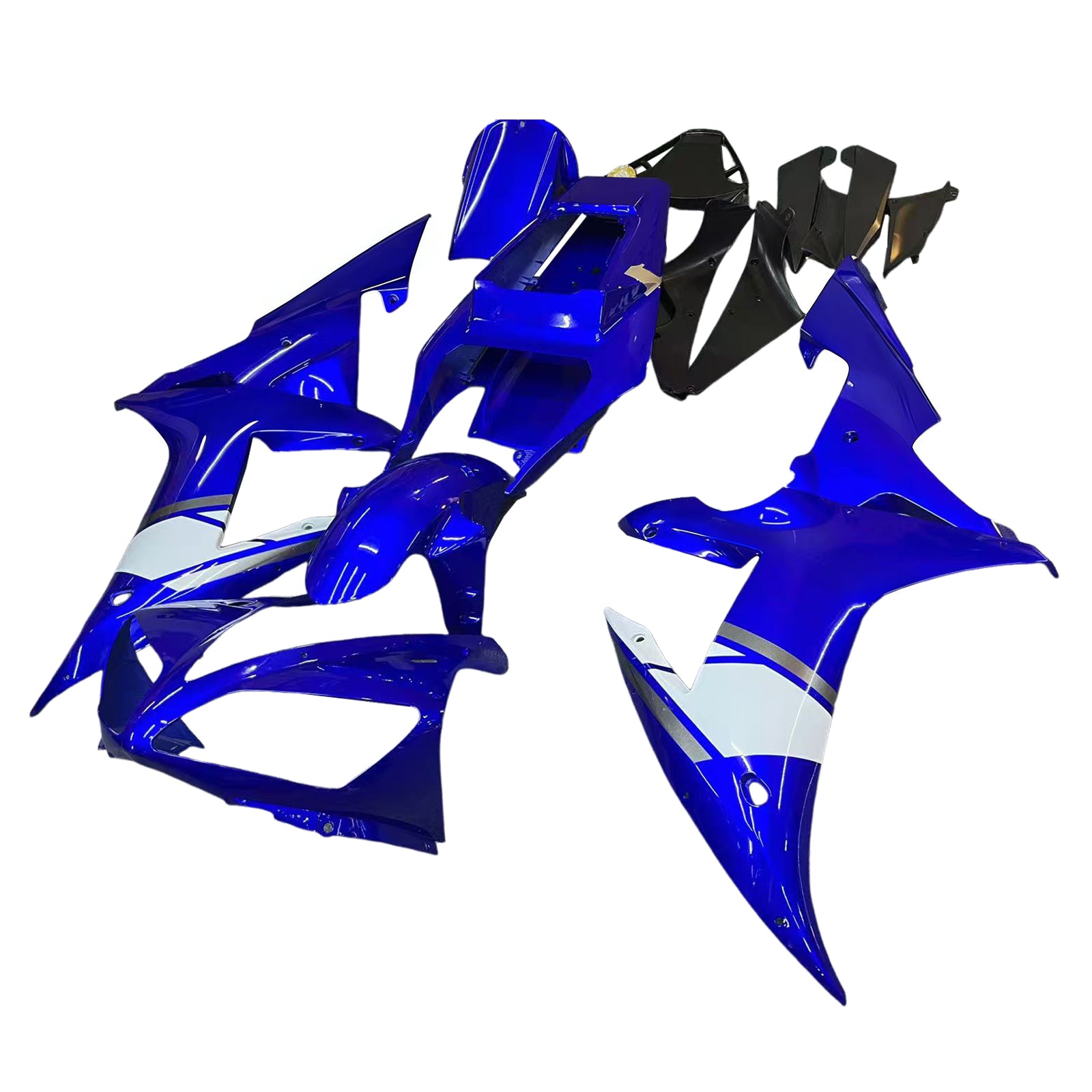 Amotopart 2002-2003 Yamaha YZF 1000 R1 Blue White Fairing Kit