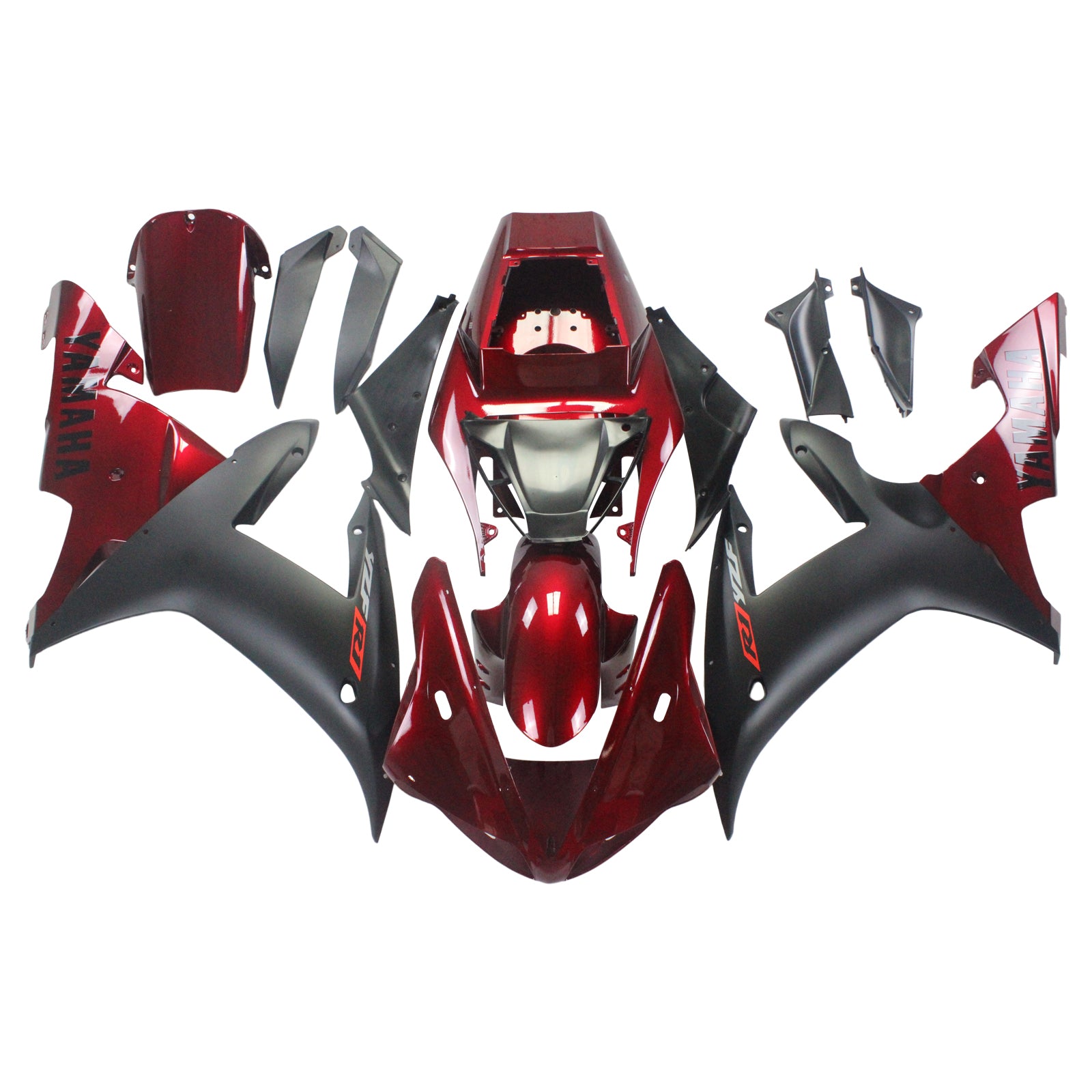 Amotopart 2002-2003 Yamaha R1 Fairing G-Red&Black Kit