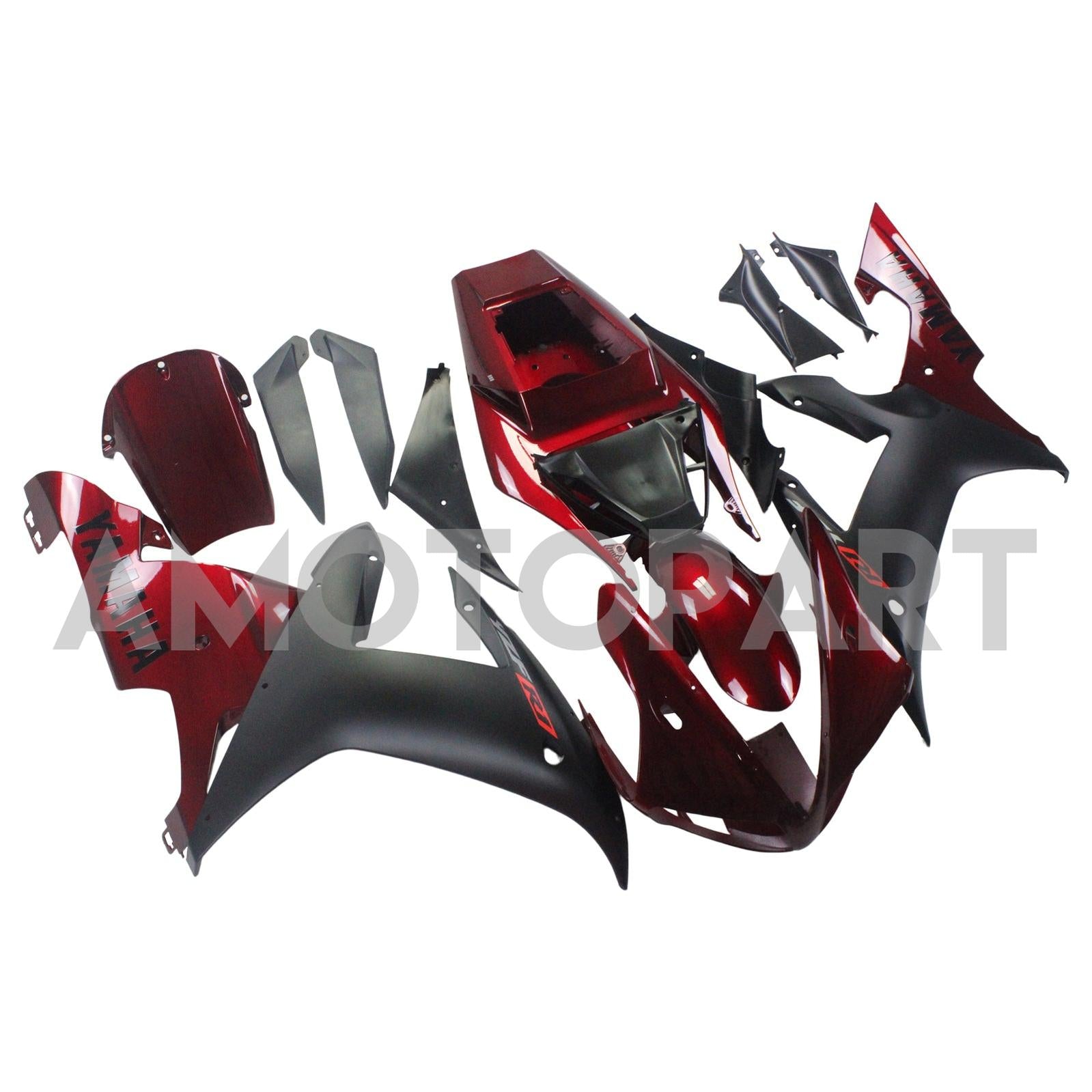 Amotopart 2002-2003 Yamaha R1 Fairing G-Red&Black Kit
