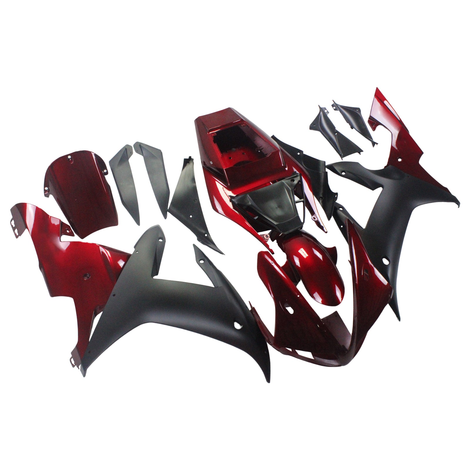 Amotopart 2002-2003 Yamaha R1 Fairing G-Red & Black Kit