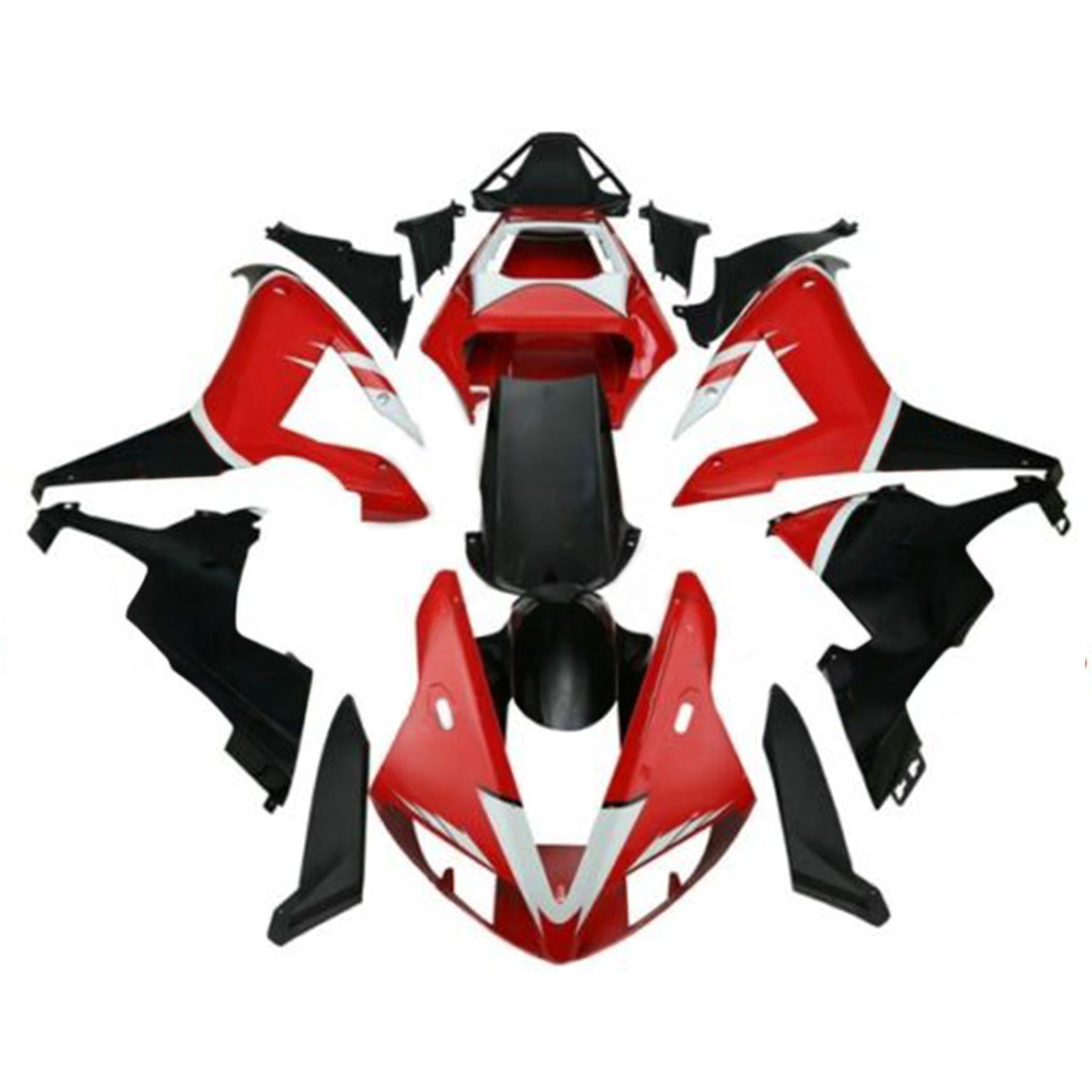 Amotopart 2002 2003 Yamaha YZF R1 Black&Red Fairing Kit