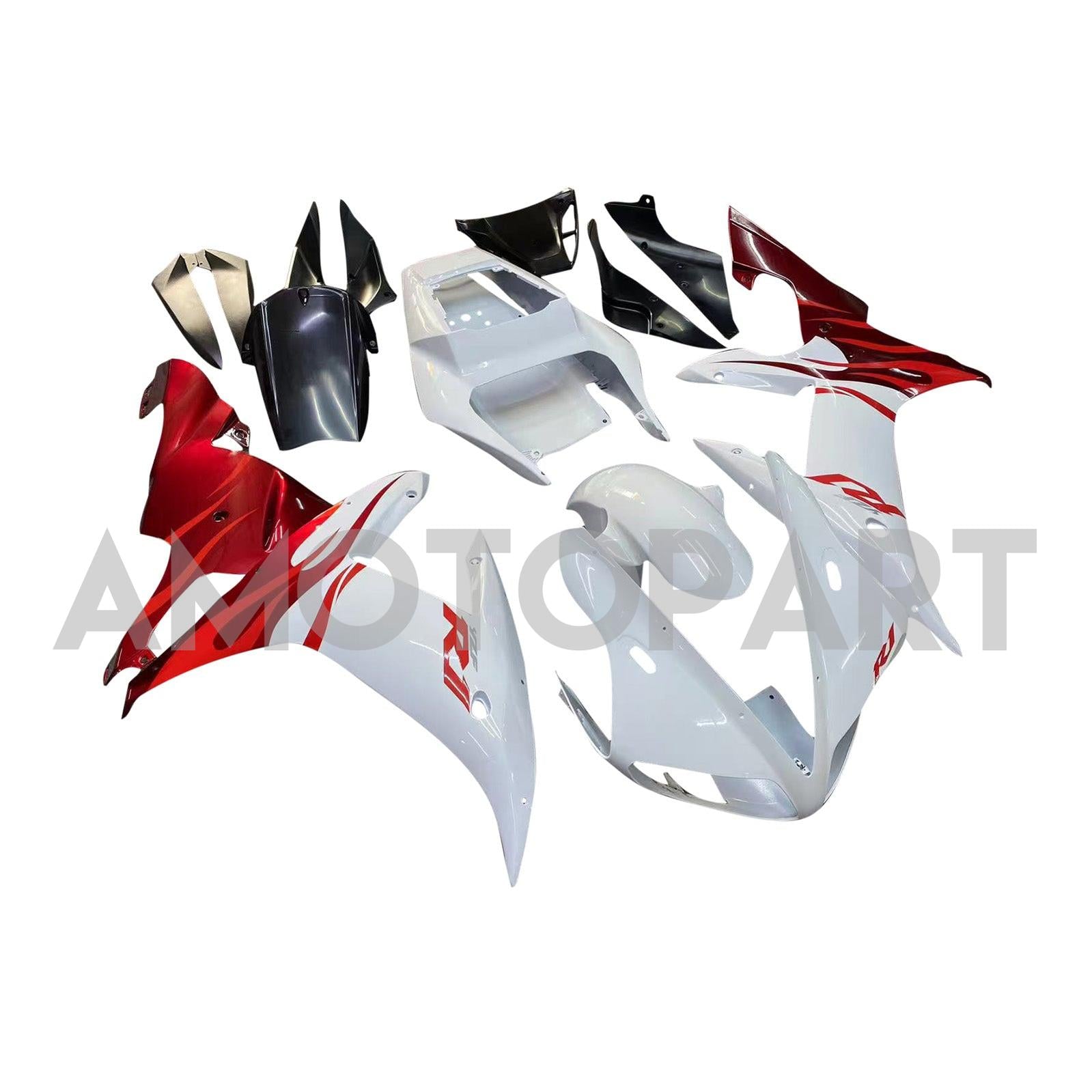 Amotopart 2002-2003 Yamaha YZF-R1 White&Red Fairing Kit