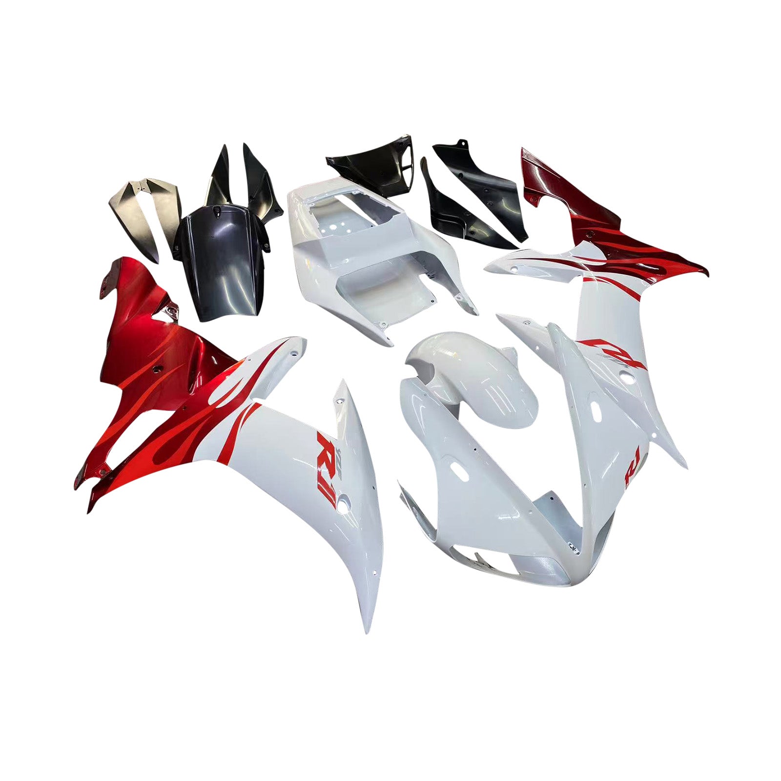 Amotopart 2002-2003 Yamaha YZF-R1 White&Red Fairing Kit