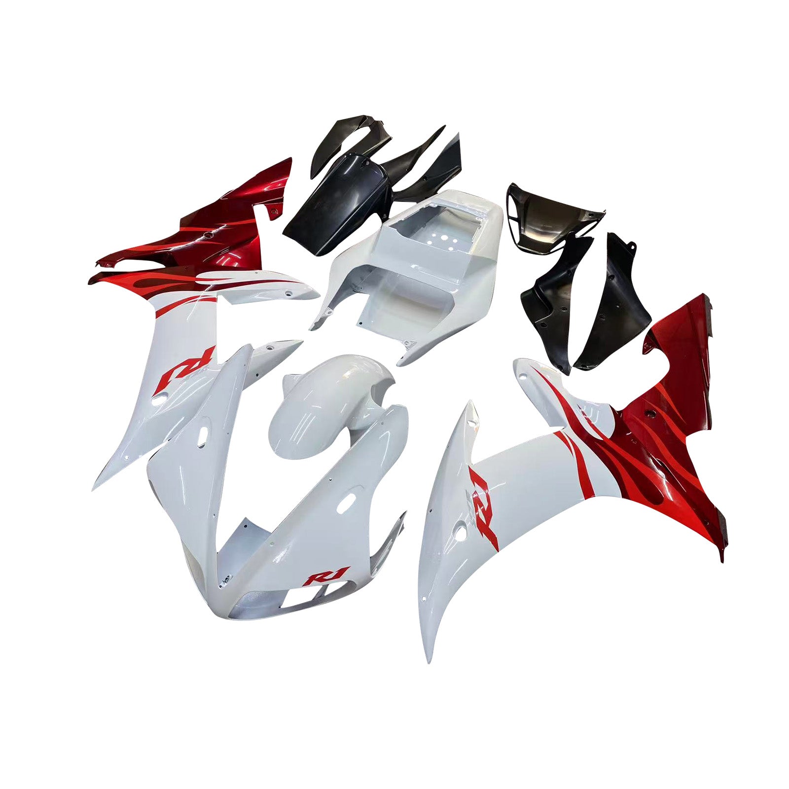 Amotopart 2002-2003 Yamaha YZF-R1 White&Red Fairing Kit